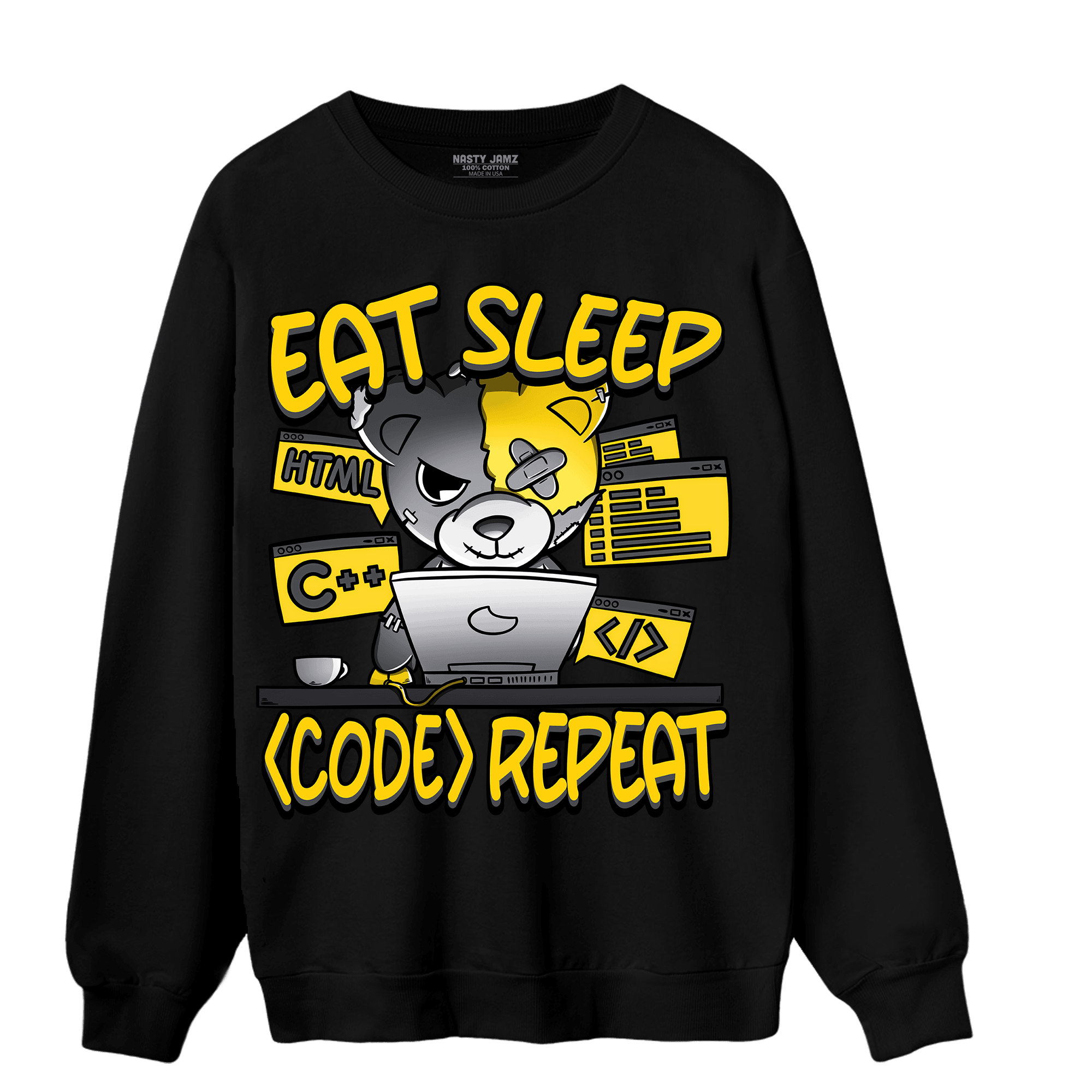 Thunder 4s Sweatshirt Match Eat Sleep Code BER - NastyJamz