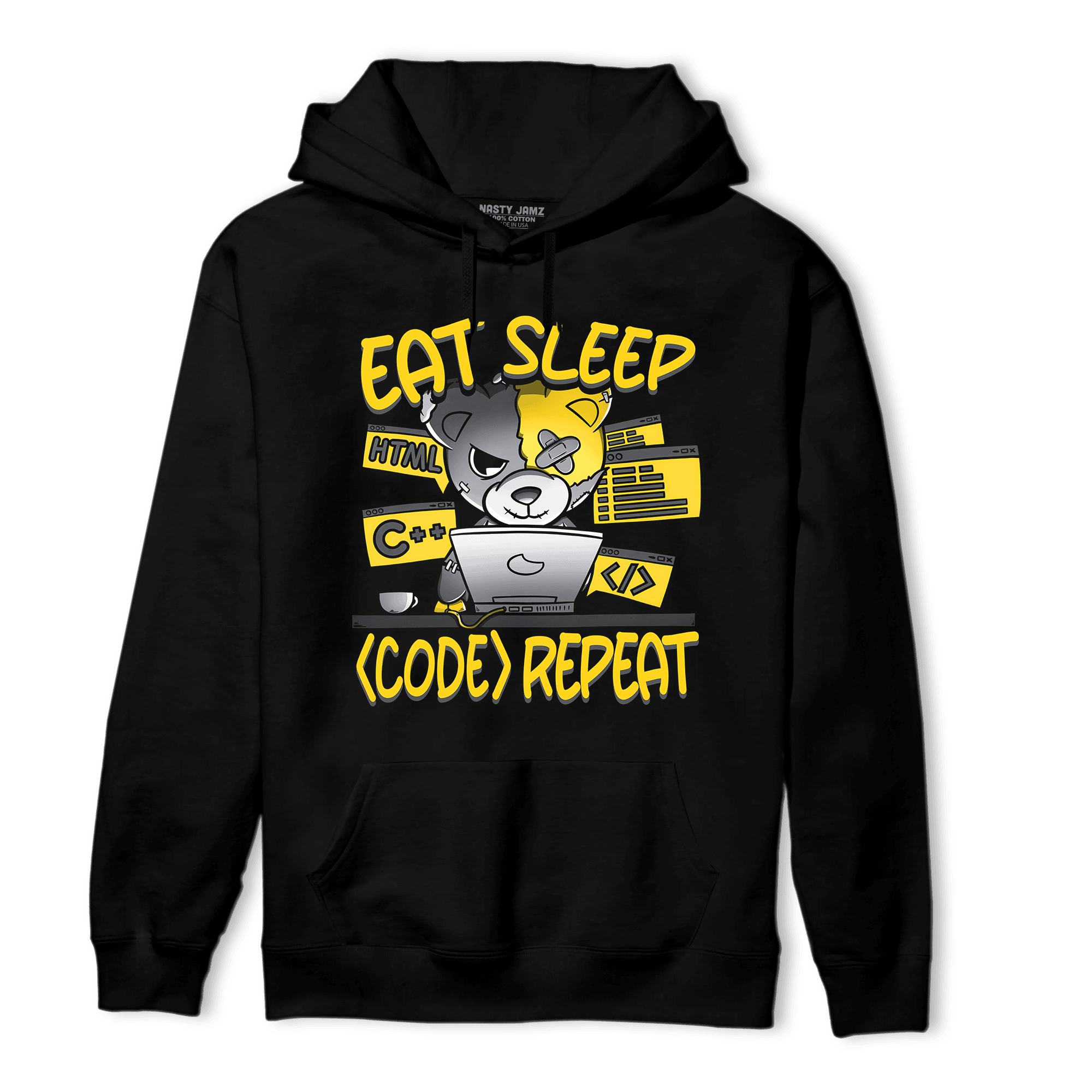 Thunder 4s Hoodie Match Eat Sleep Code BER - NastyJamz