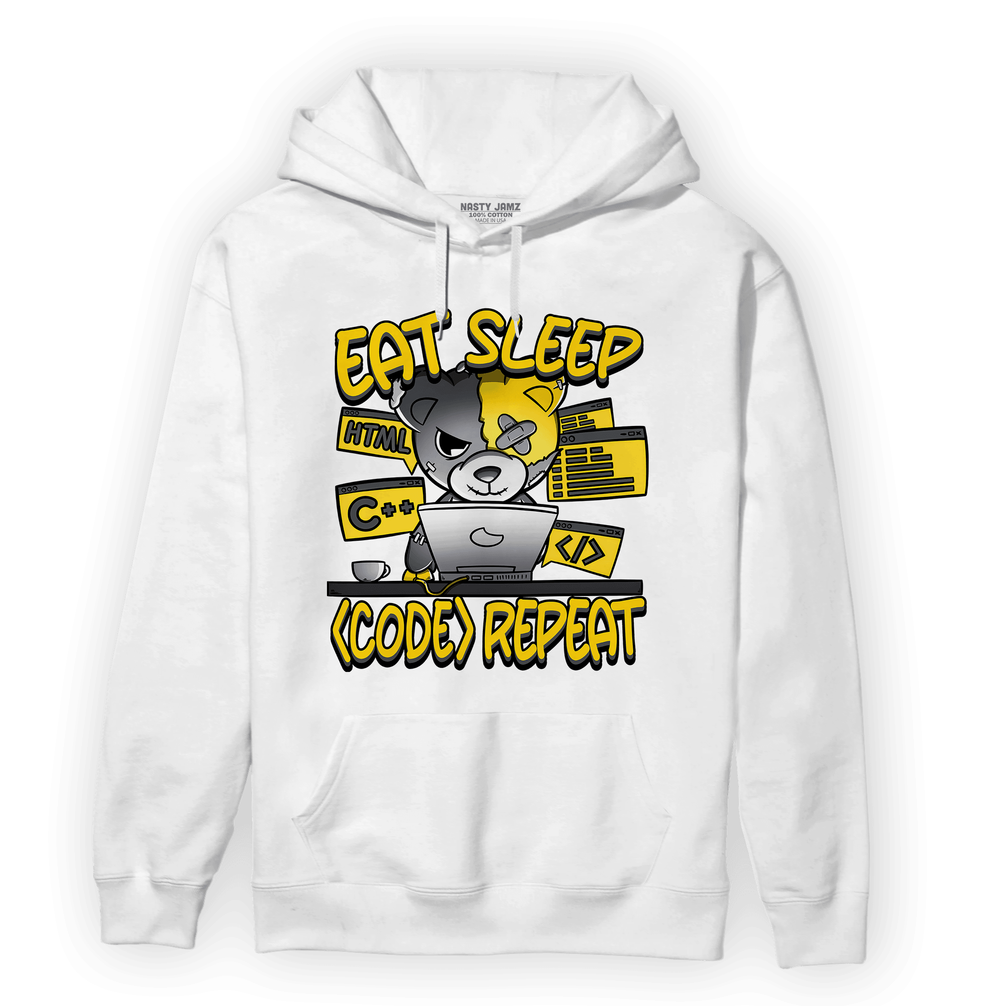 Thunder 4s Hoodie Match Eat Sleep Code BER - NastyJamz