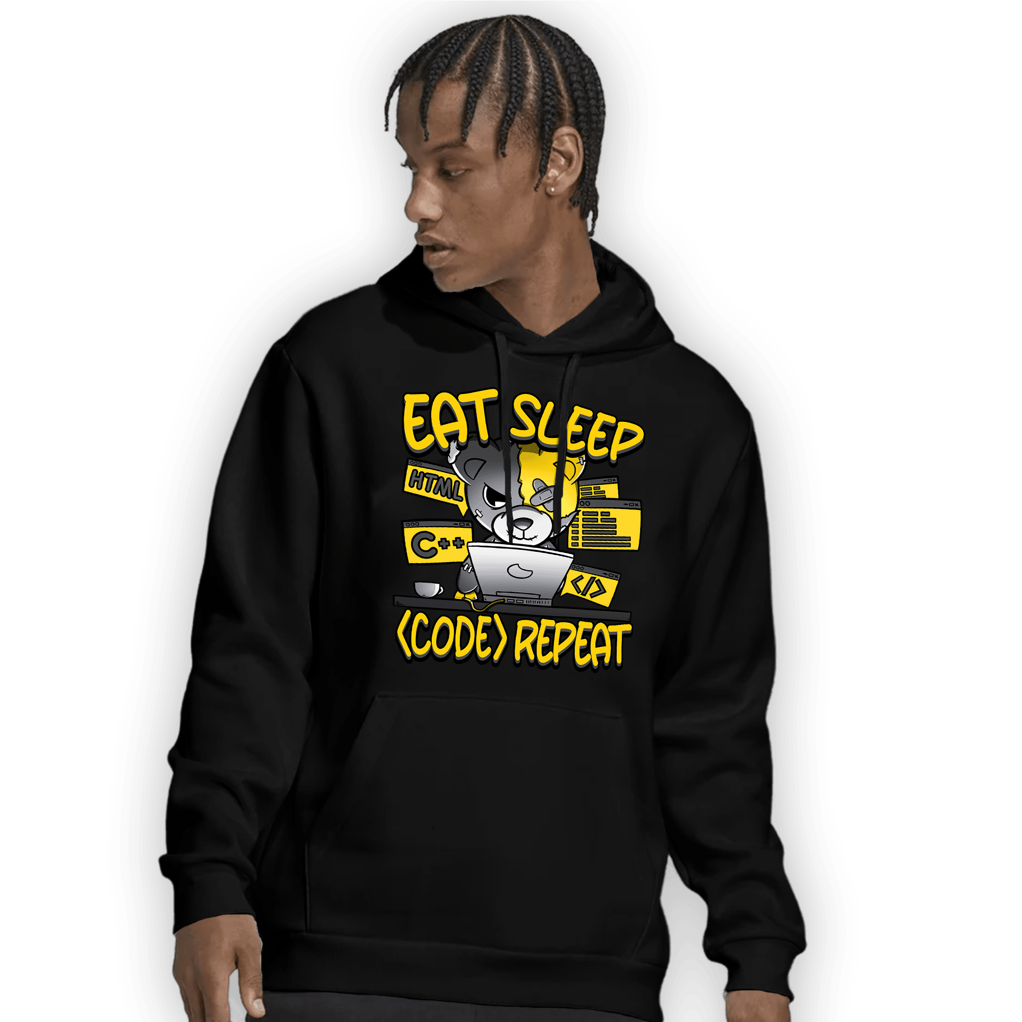 Thunder 4s Hoodie Match Eat Sleep Code BER - NastyJamz
