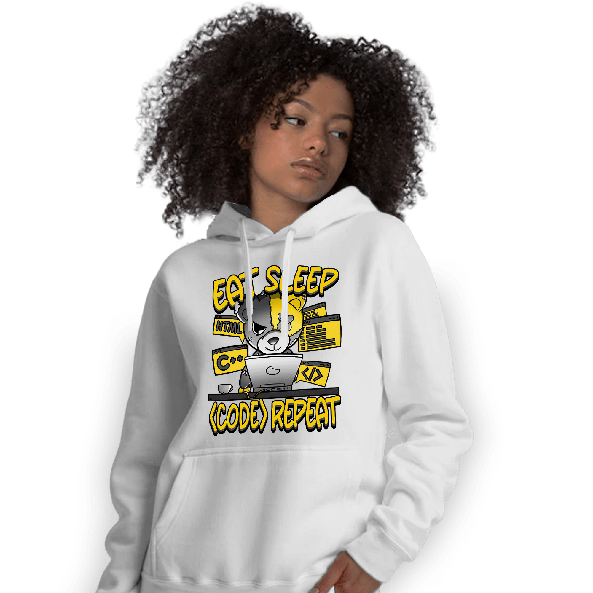 Thunder 4s Hoodie Match Eat Sleep Code BER - NastyJamz