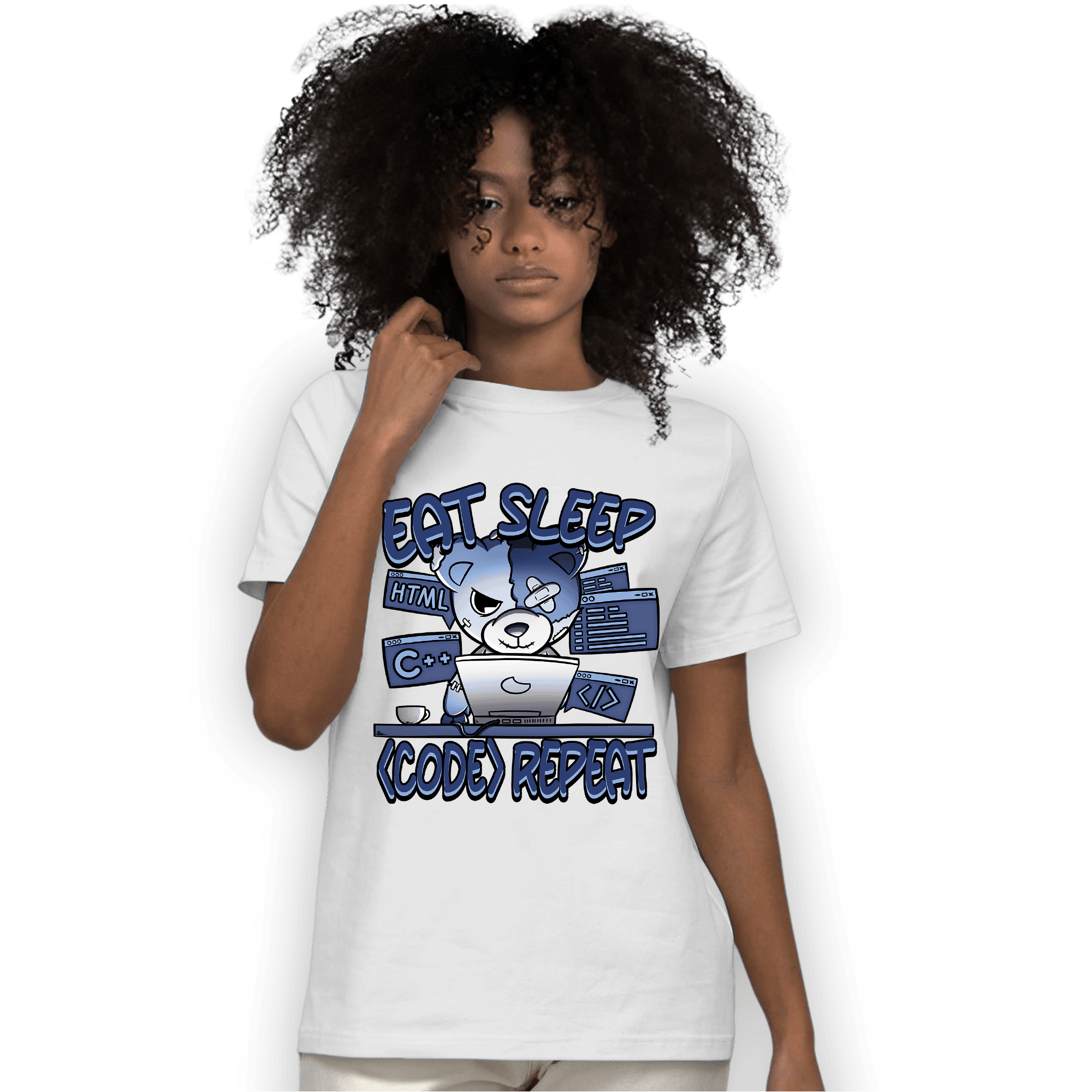 Midnight Navy 5s T Shirt Match Eat Sleep Code BER - NastyJamz