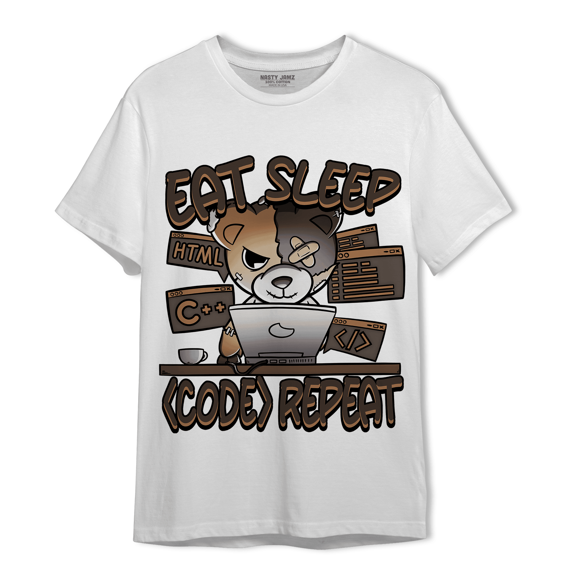 Jumpman Jack T Shirt Match Eat Sleep Code BER - NastyJamz