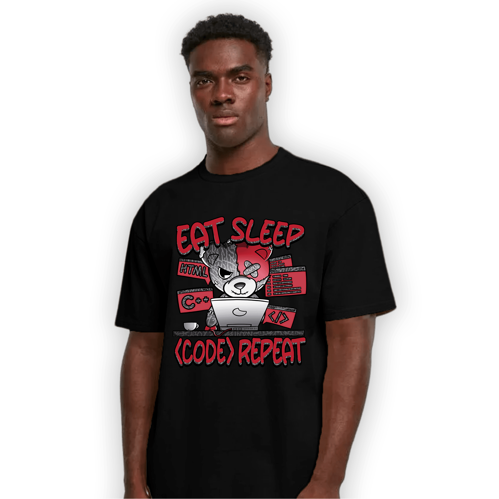 Spizike Low Bred T Shirt Match Eat Sleep Code BER - NastyJamz