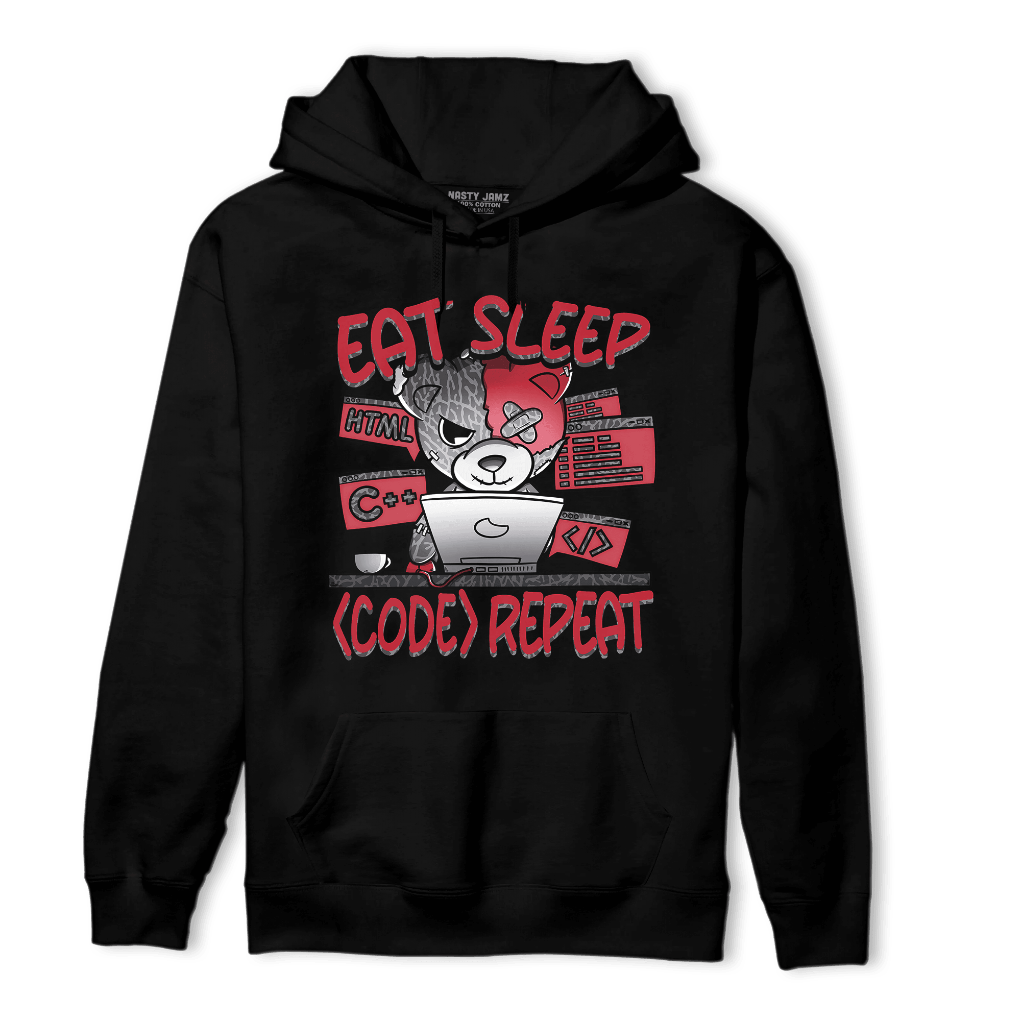 Spizike Low Bred Hoodie Match Eat Sleep Code BER - NastyJamz