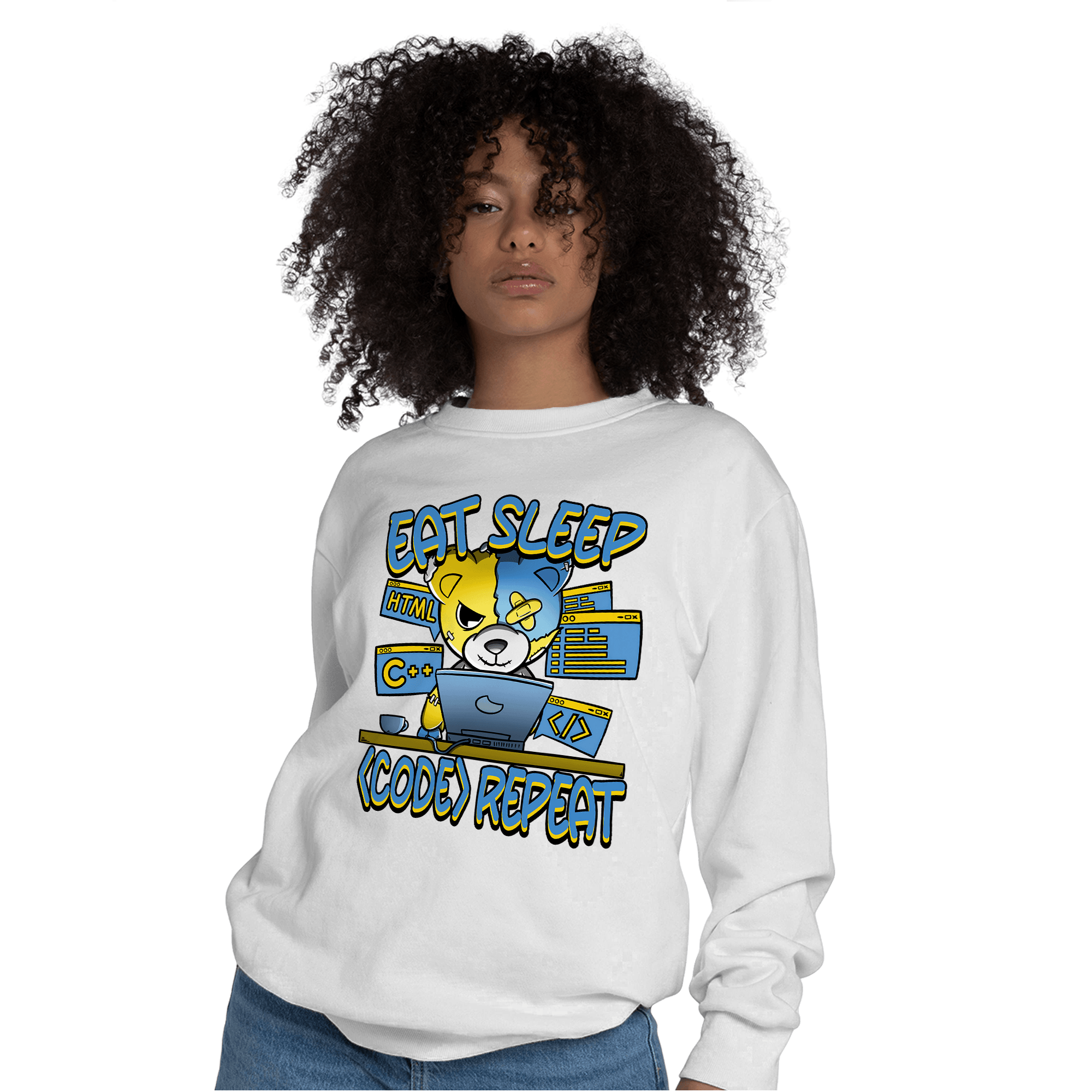 SB Dunk Bubbles Sweatshirt Match Eat Sleep Code BER - NastyJamz