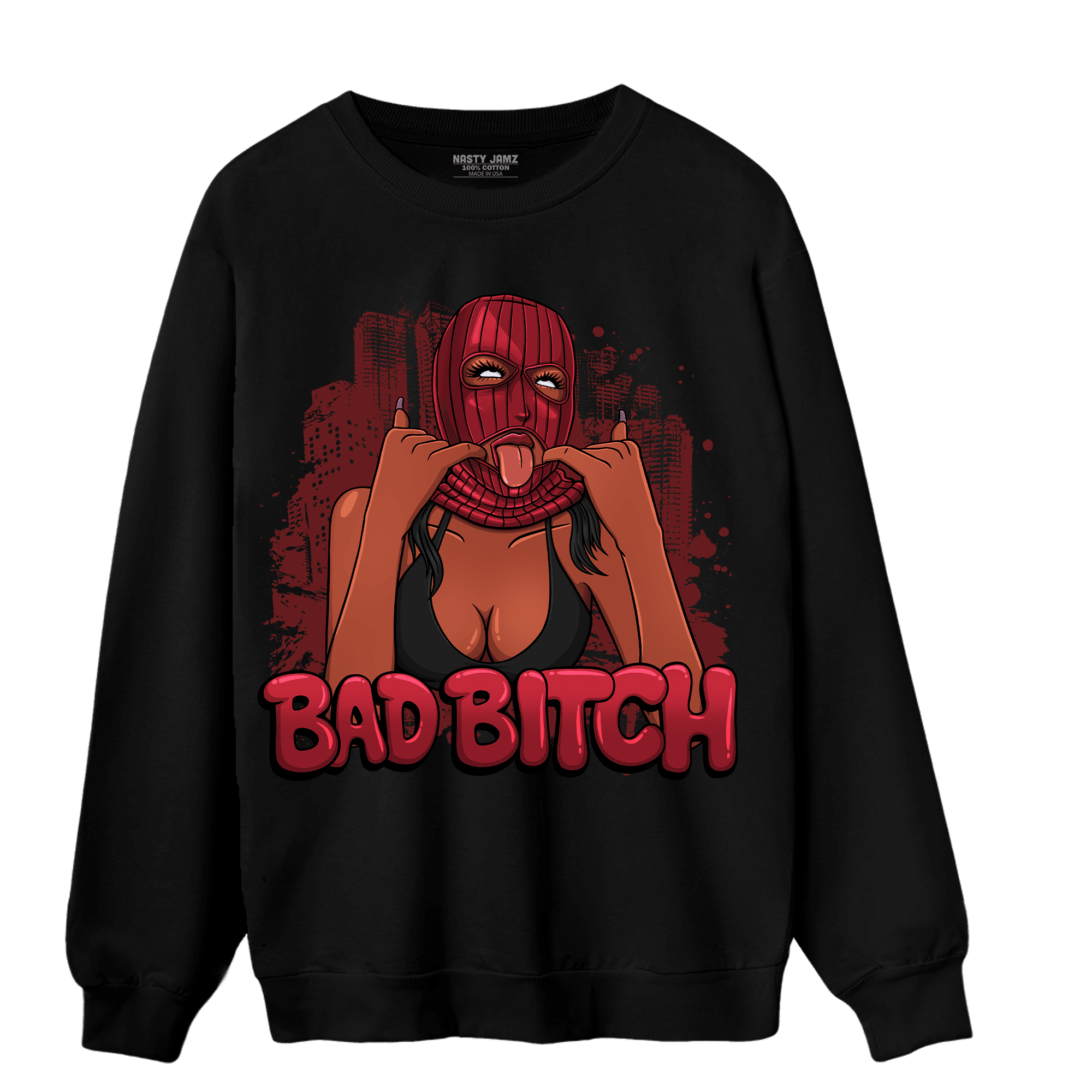 Cherry 12s Sweatshirt Match Gangster Bad Bitch - NastyJamz