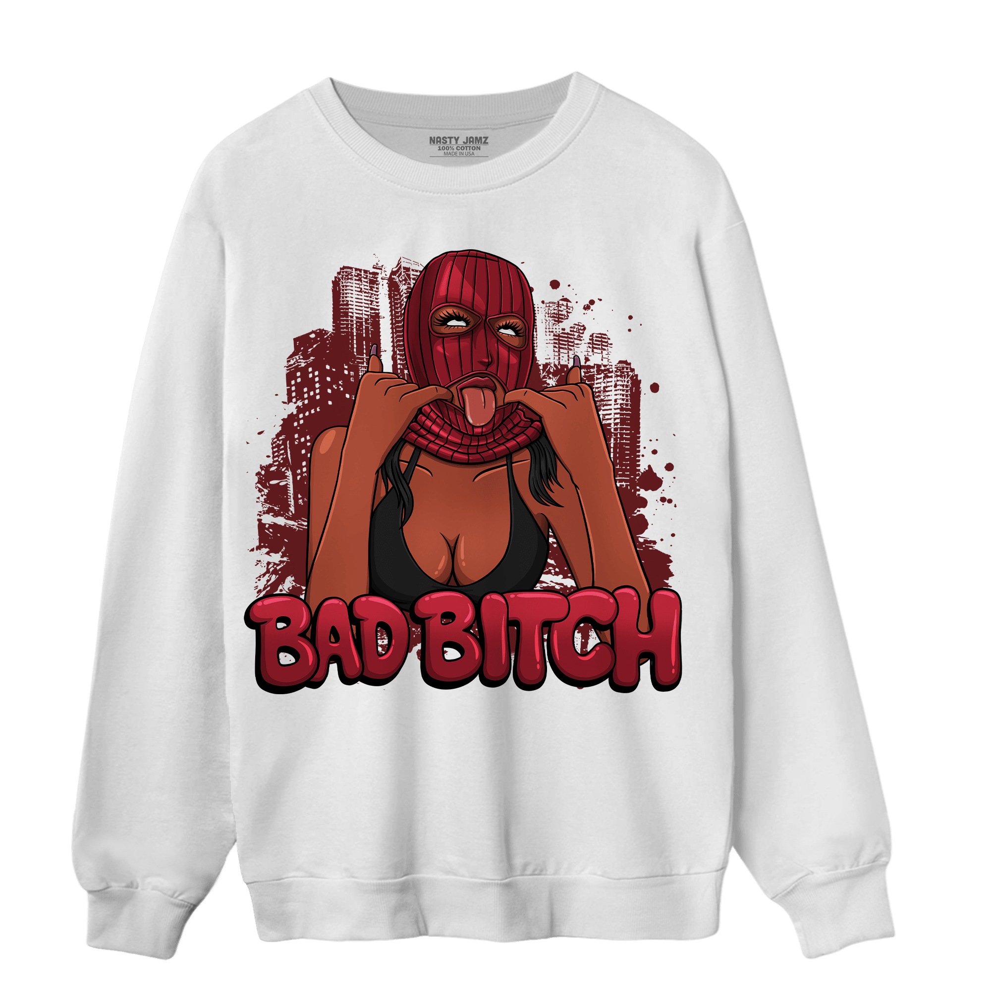 Cherry 12s Sweatshirt Match Gangster Bad Bitch - NastyJamz