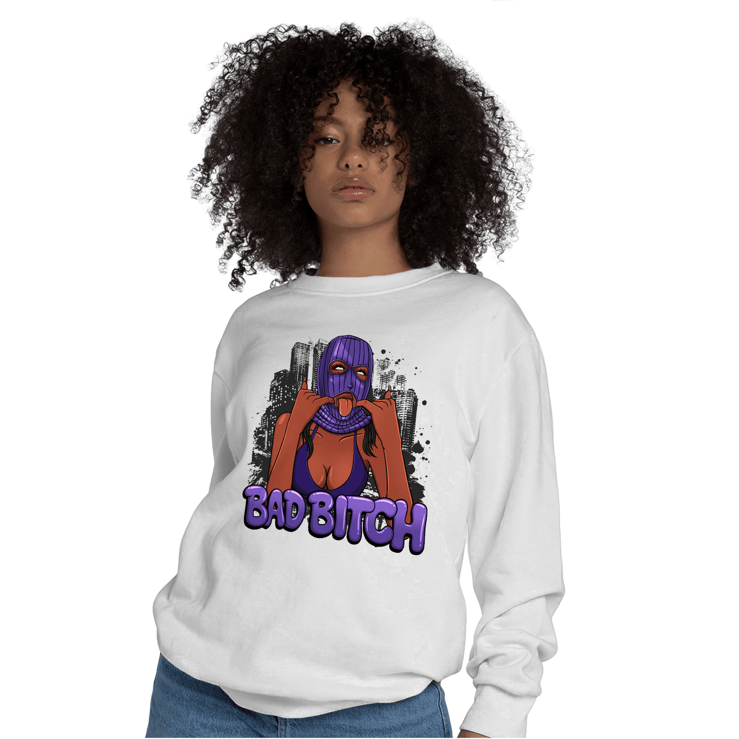 Field Purple 12s Sweatshirt Match Gangster Bad Bitch - NastyJamz