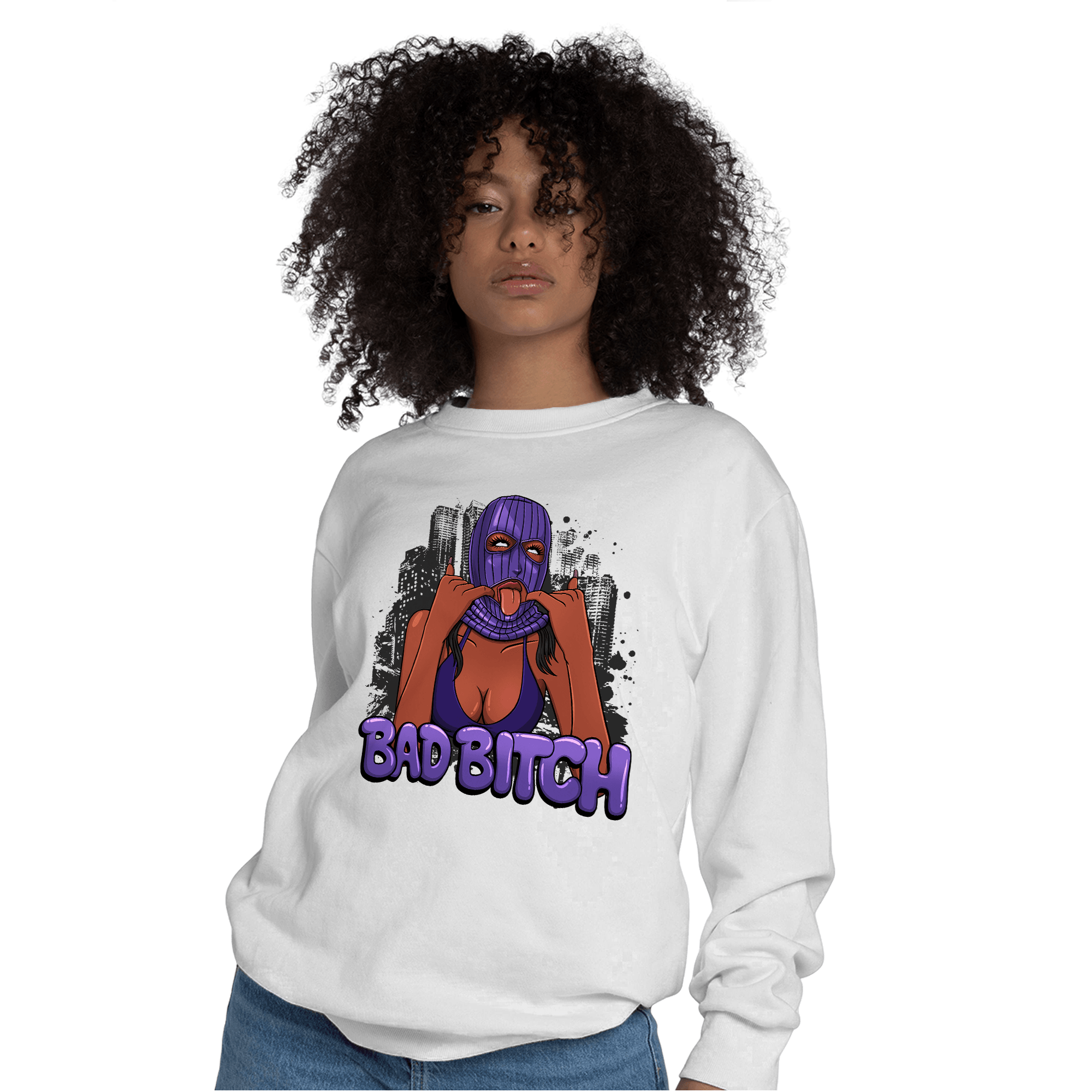 Field Purple 12s Sweatshirt Match Gangster Bad Bitch - NastyJamz