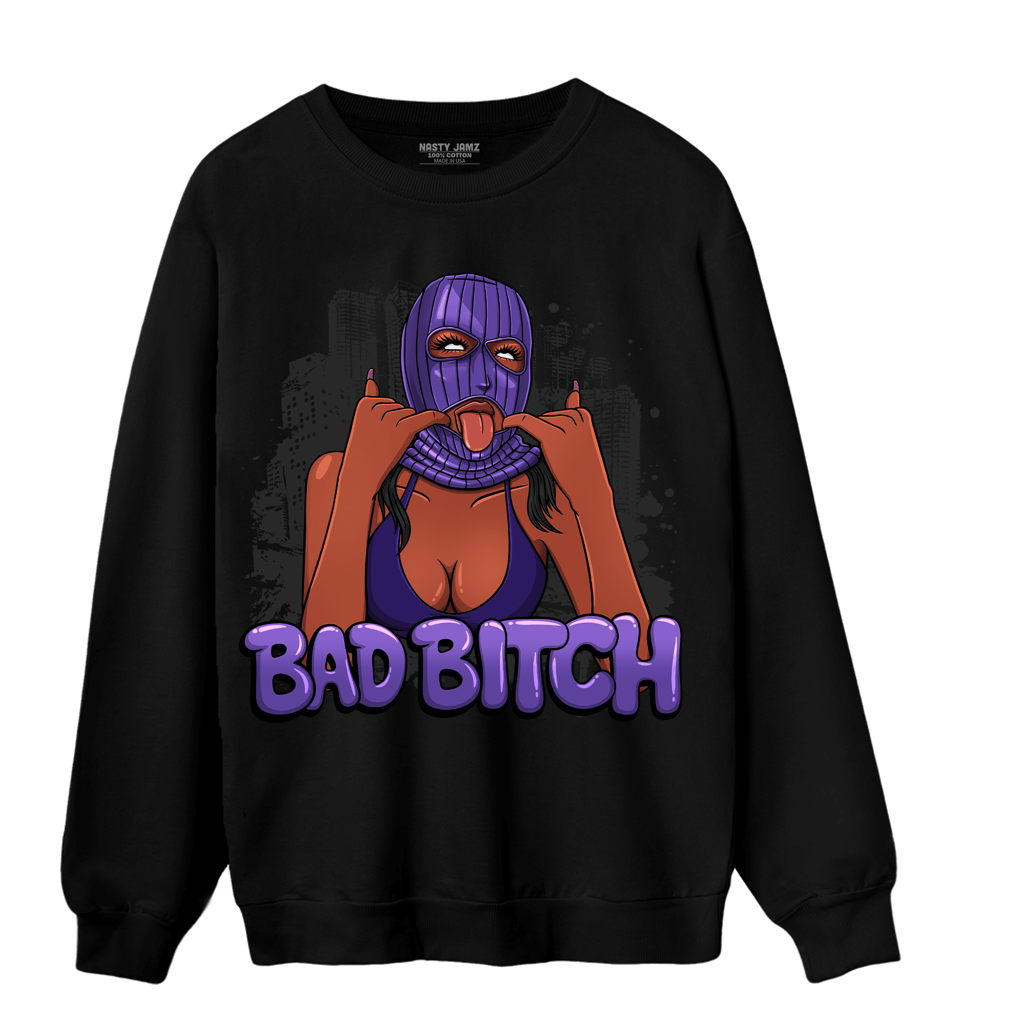Field Purple 12s Sweatshirt Match Gangster Bad Bitch - NastyJamz