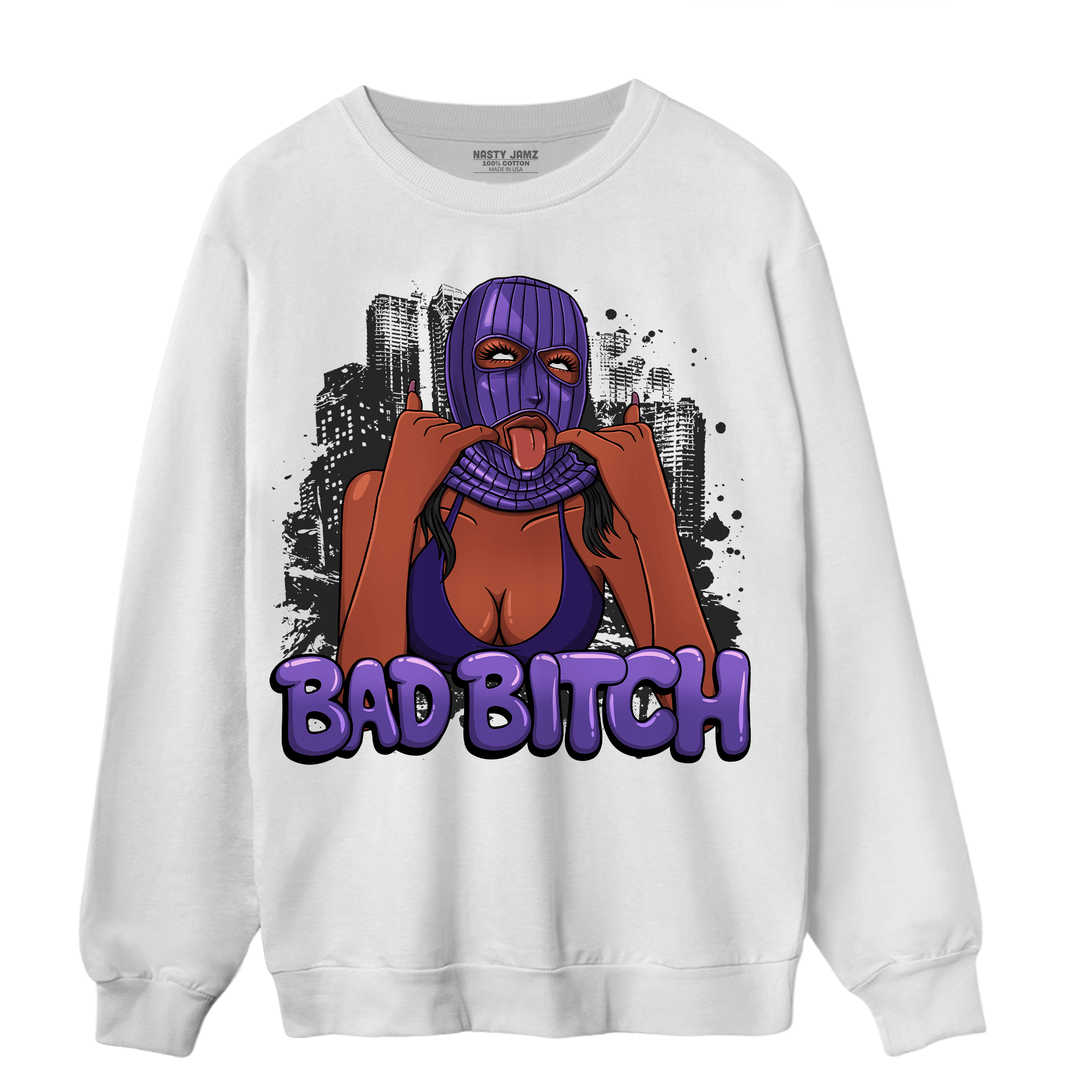 Field Purple 12s Sweatshirt Match Gangster Bad Bitch - NastyJamz