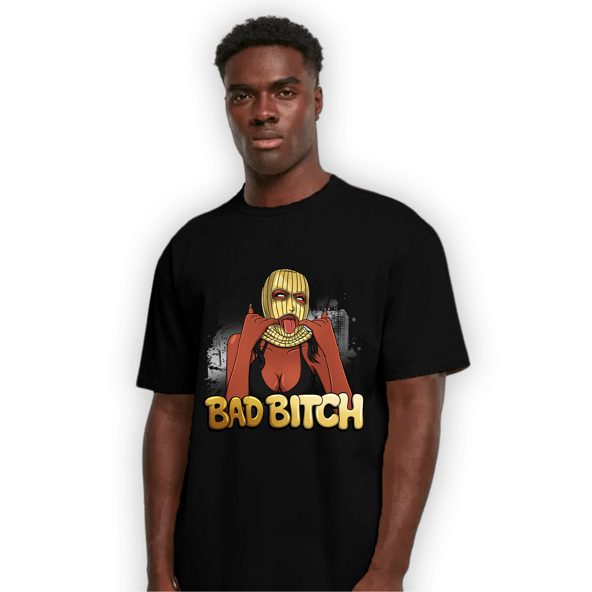 Mid SE Black Gold 1s T Shirt Match Gangster Bad Bitch - NastyJamz