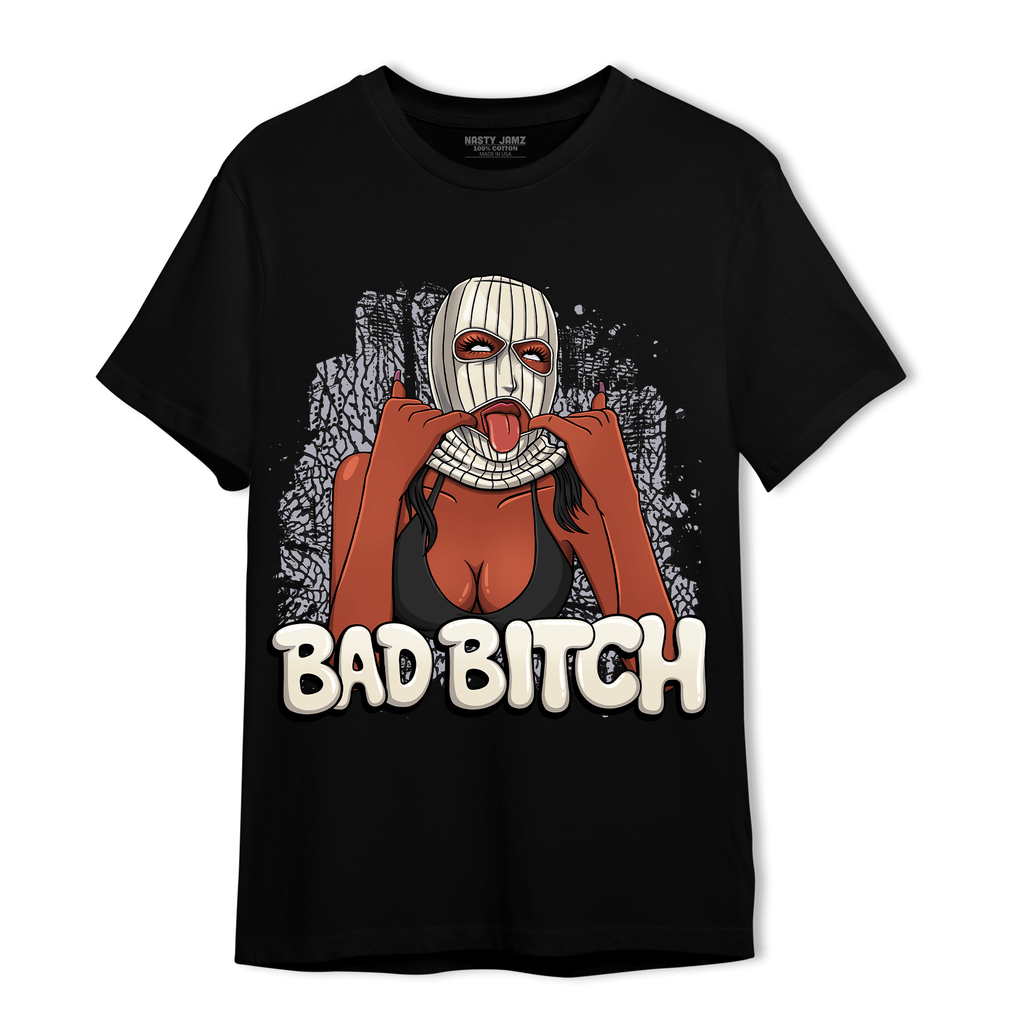Off Noir 3s T Shirt Match Gangster Bad Bitch - NastyJamz