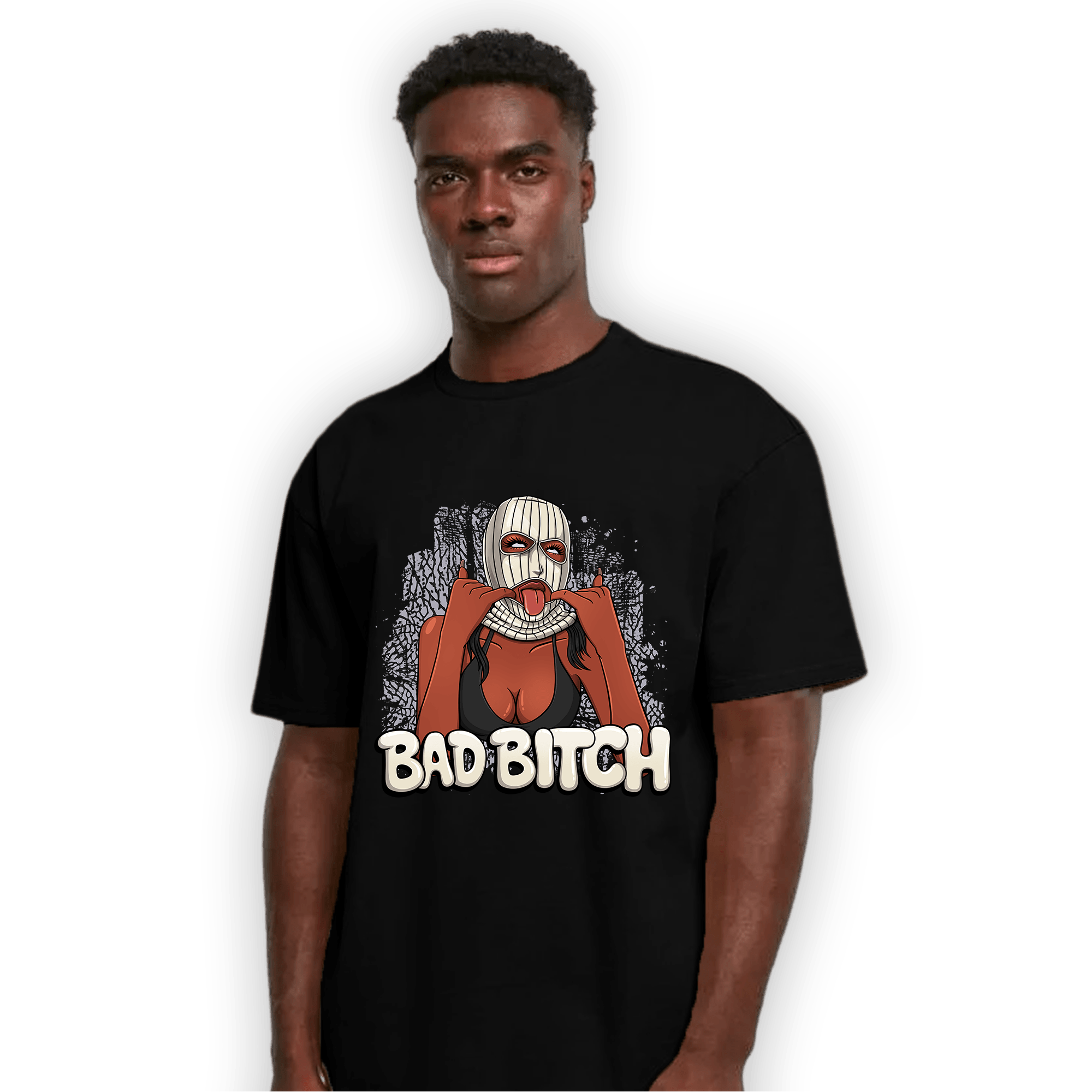 Off Noir 3s T Shirt Match Gangster Bad Bitch - NastyJamz