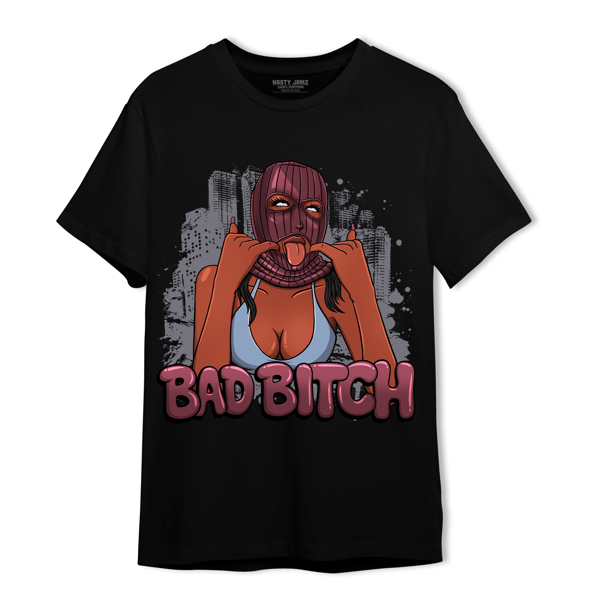 Burgundy 5s T Shirt Match Gangster Bad Bitch - NastyJamz