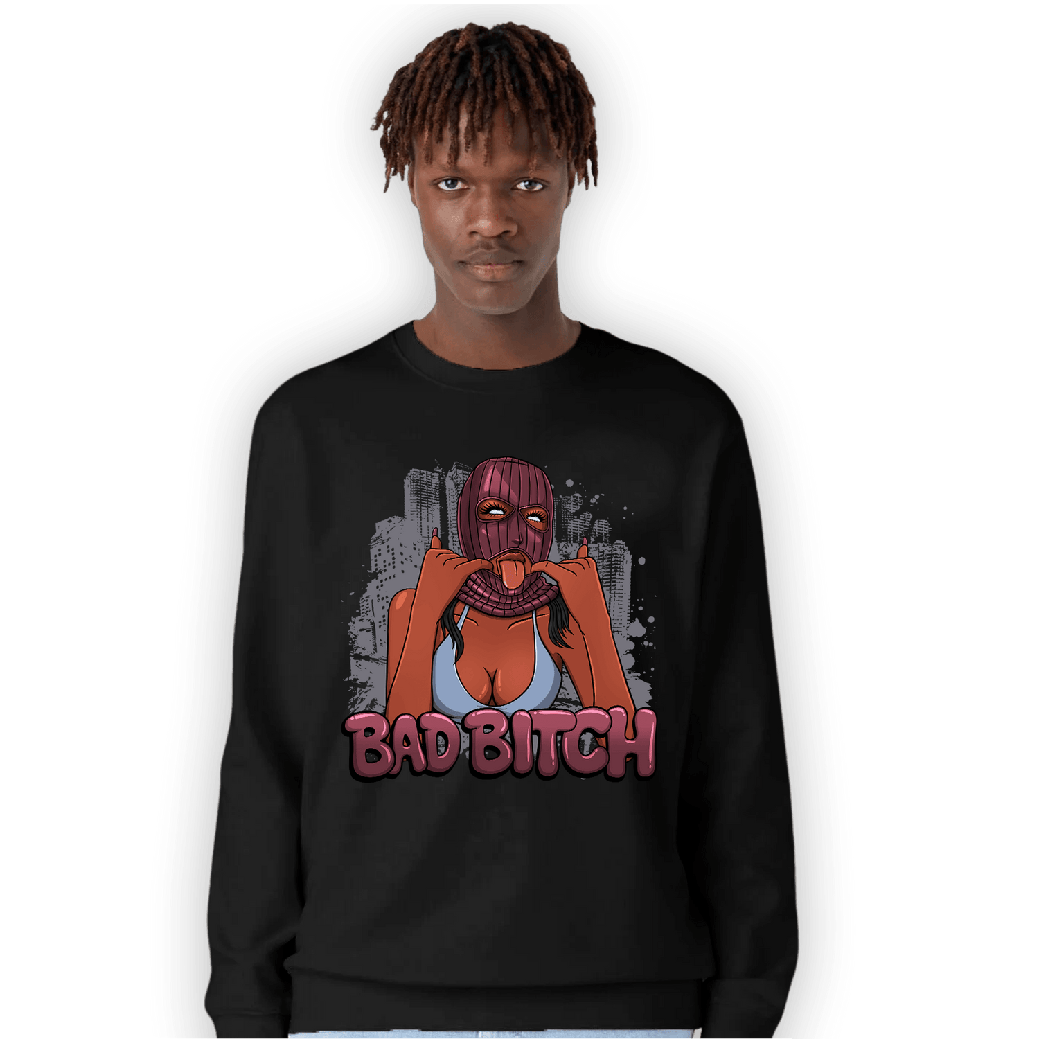 Burgundy 5s Sweatshirt Match Gangster Bad Bitch - NastyJamz