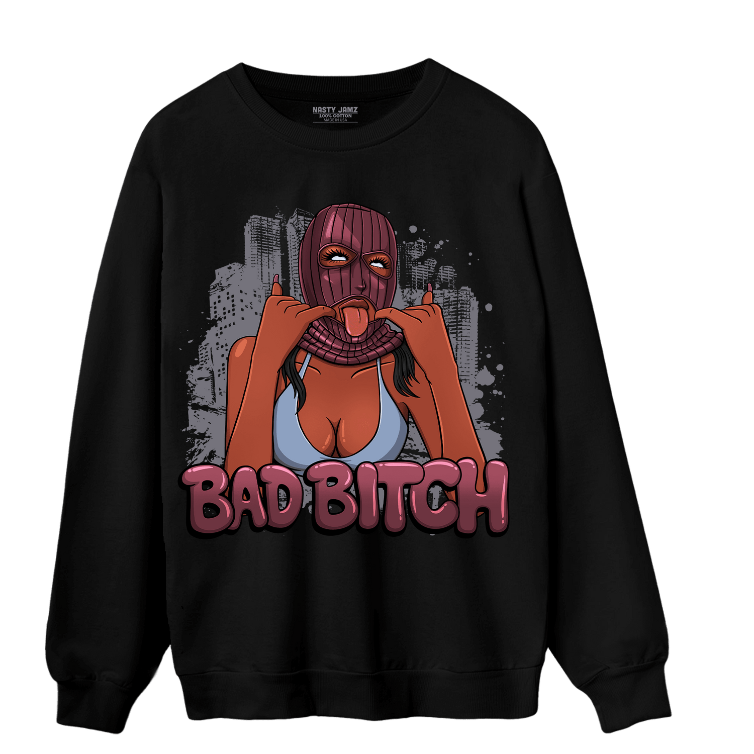 Burgundy 5s Sweatshirt Match Gangster Bad Bitch - NastyJamz