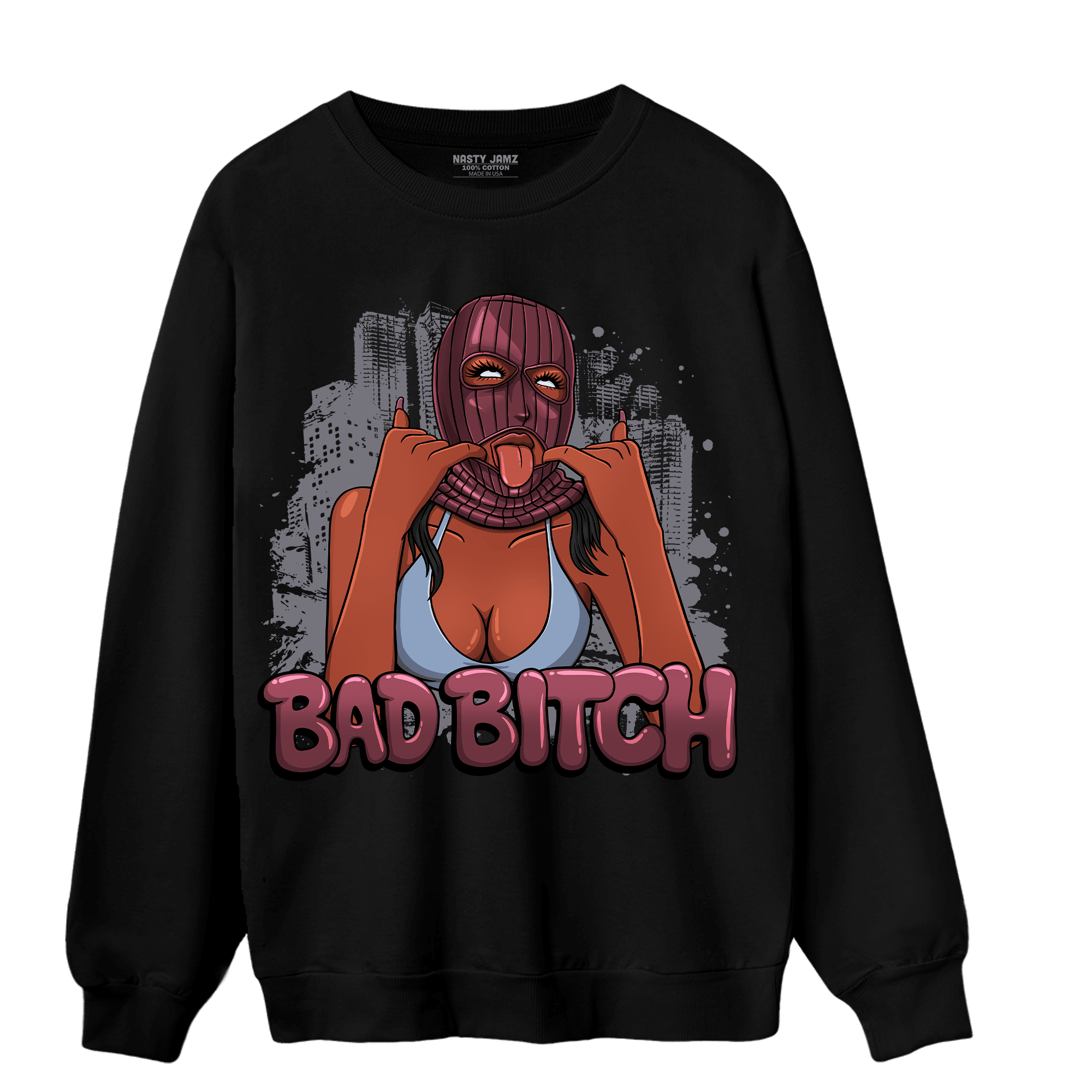Burgundy 5s Sweatshirt Match Gangster Bad Bitch - NastyJamz