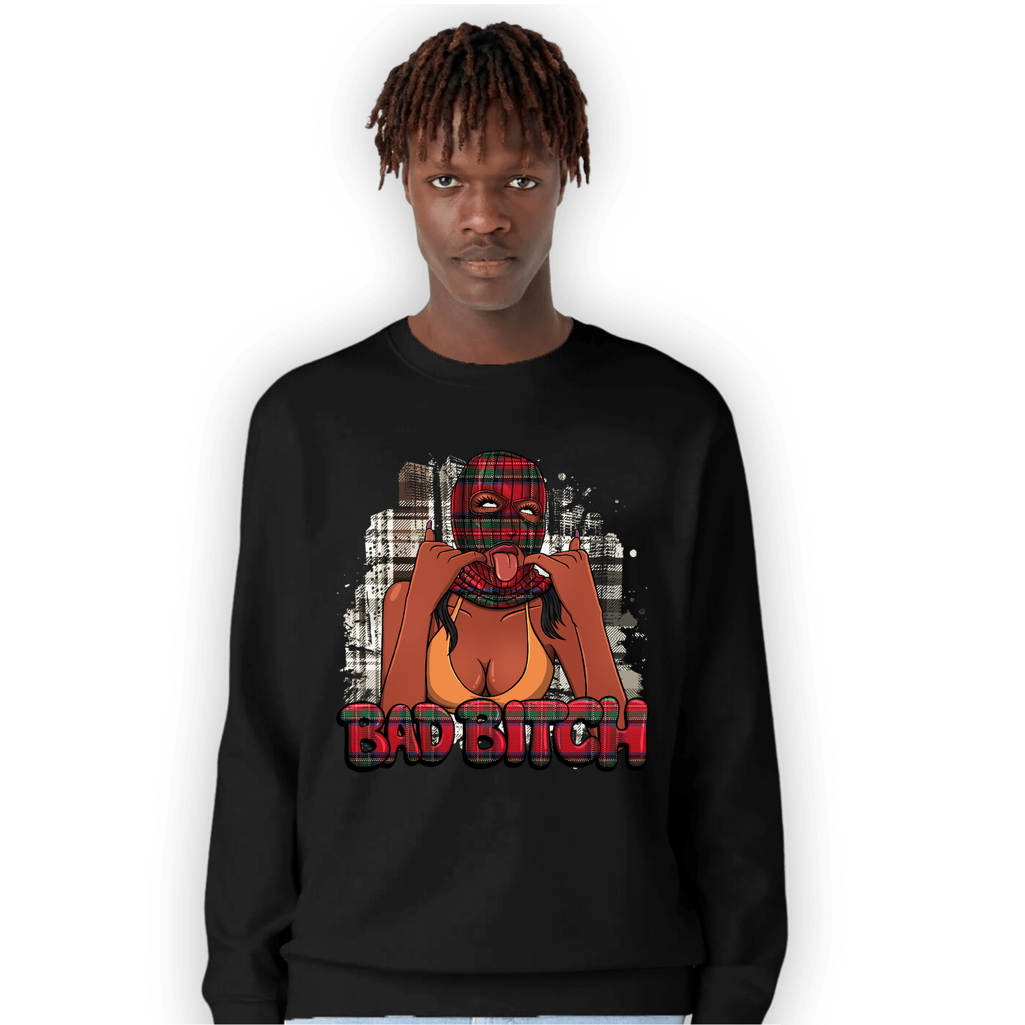 Plaid 5s Sweatshirt Match Gangster Bad Bitch - NastyJamz