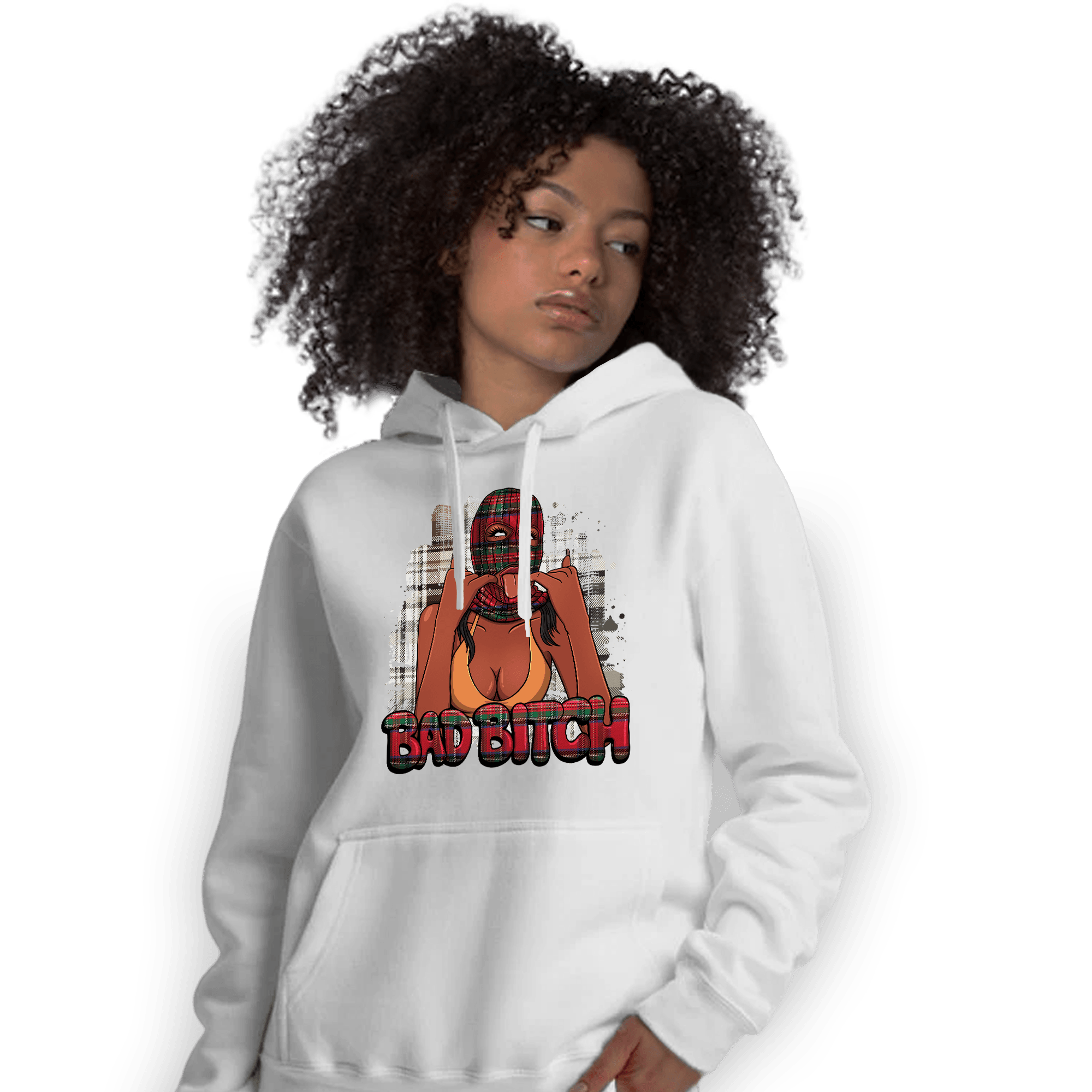 Plaid 5s Hoodie Match Gangster Bad Bitch - NastyJamz