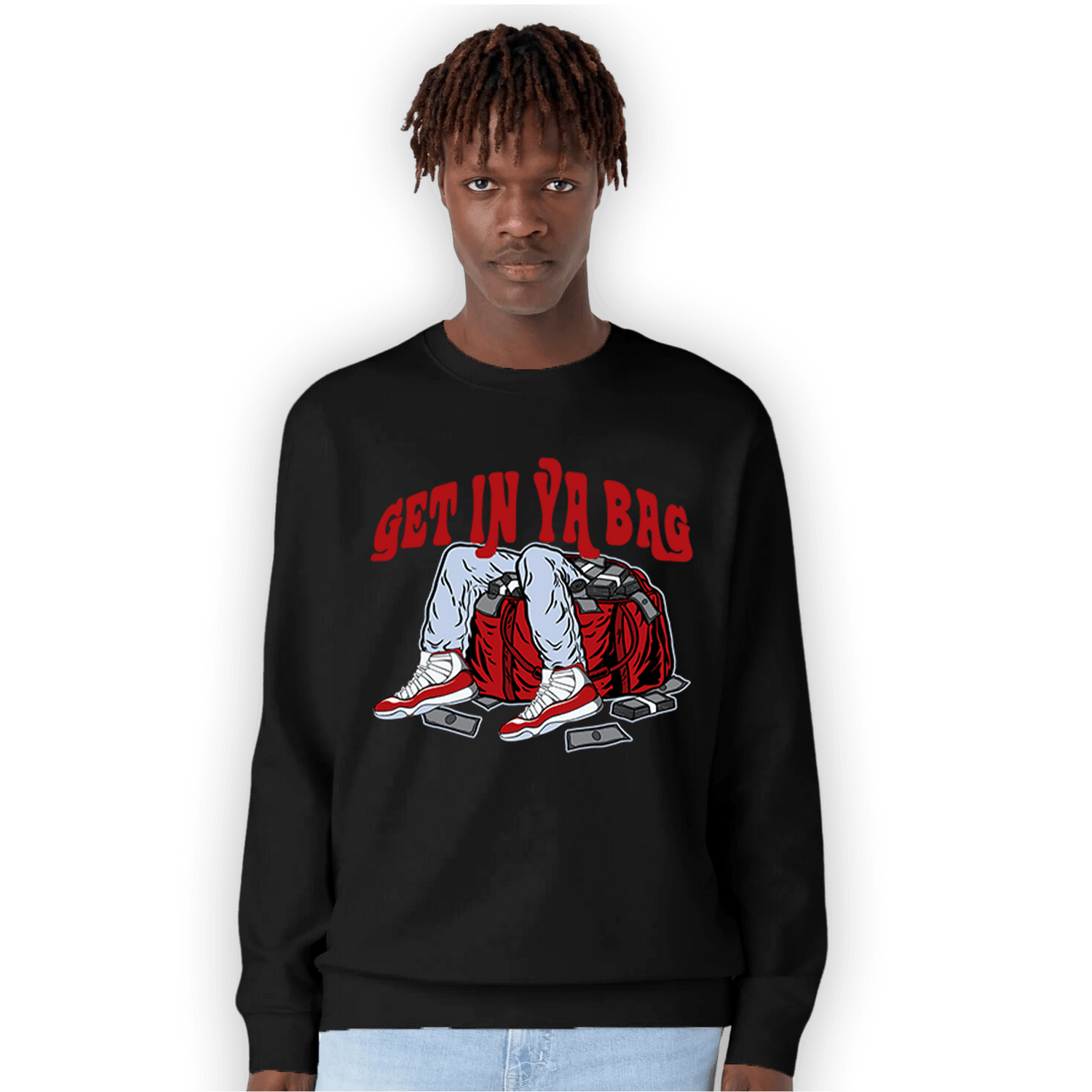 Cherry 11s Sweatshirt Match Get In Ya Bag - NastyJamz