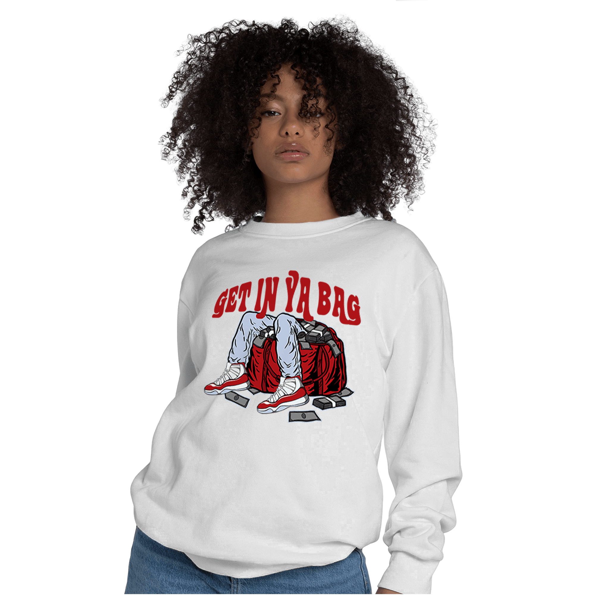 Cherry 11s Sweatshirt Match Get In Ya Bag - NastyJamz