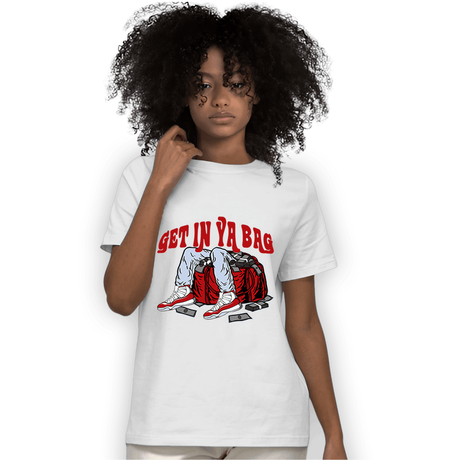 Cherry 11s T Shirt Match Get In Ya Bag - NastyJamz