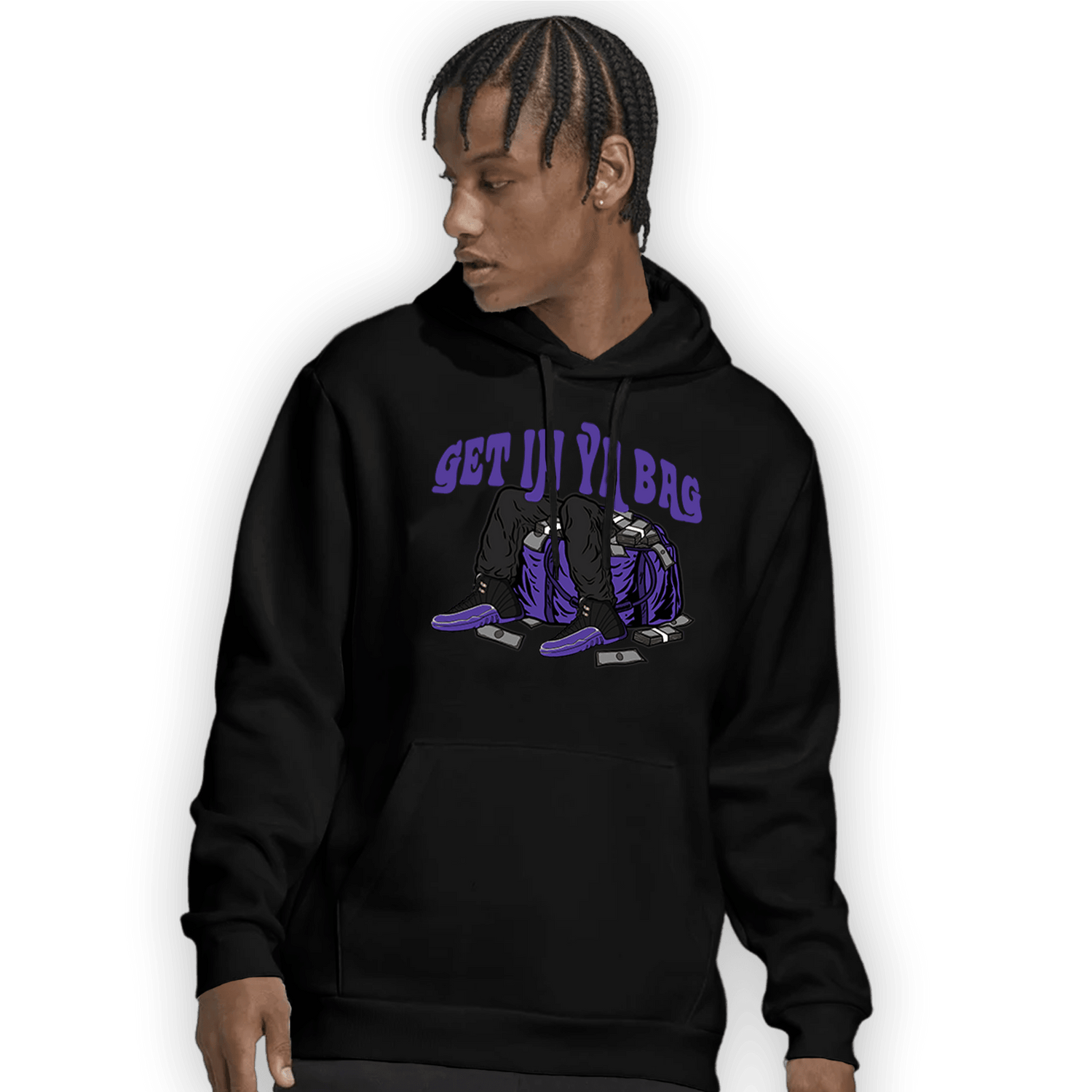 Field Purple 12s Hoodie Match Get In Ya Bag - NastyJamz