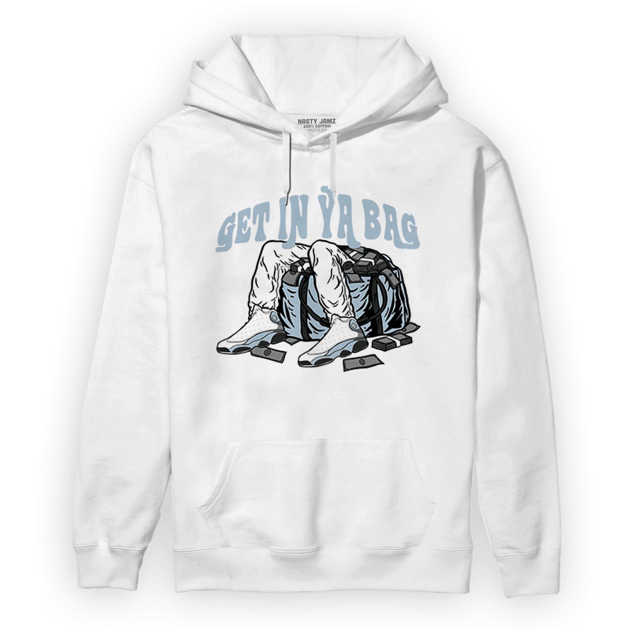 Blue Grey 13s Hoodie Match Get In Ya Bag - NastyJamz