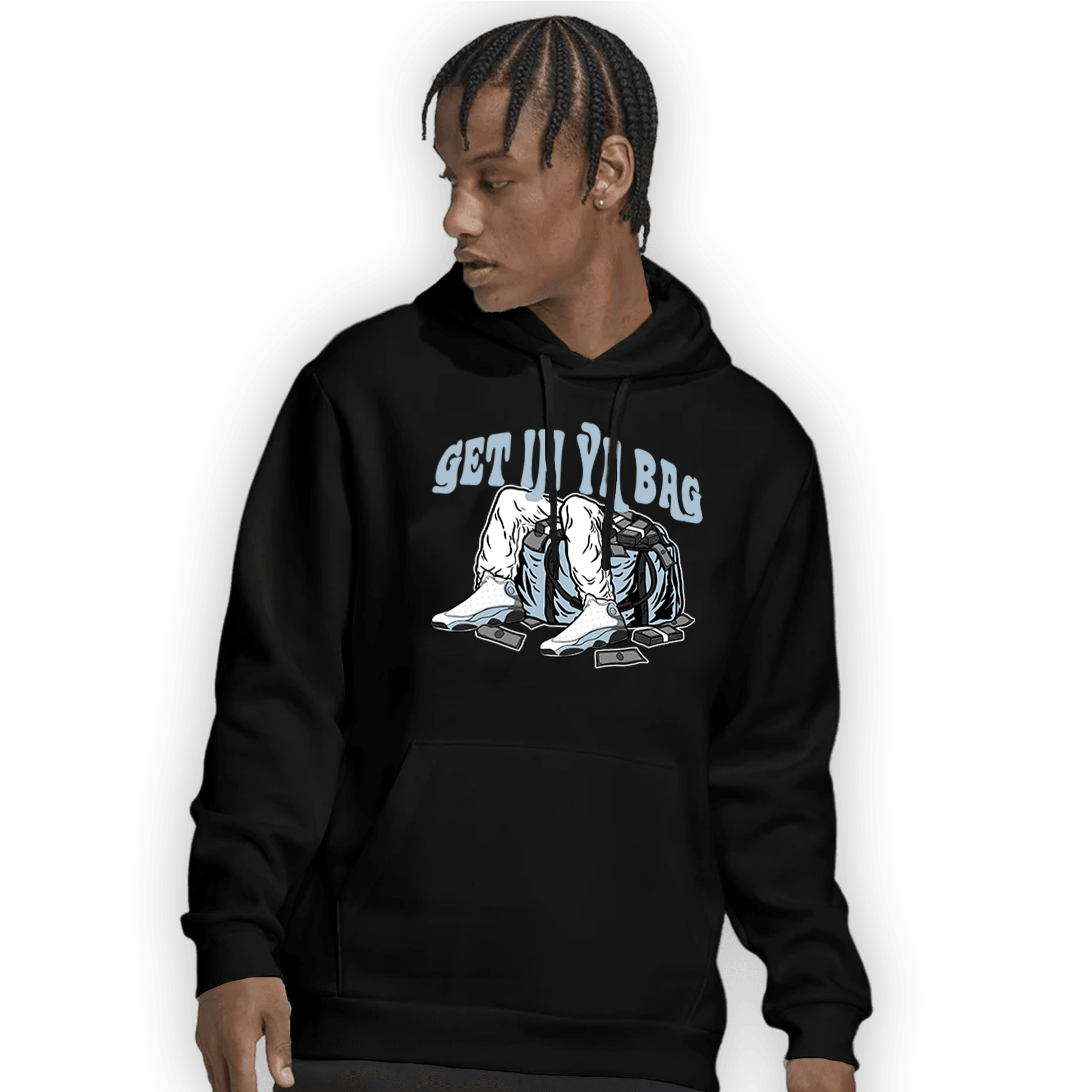 Blue Grey 13s Hoodie Match Get In Ya Bag - NastyJamz