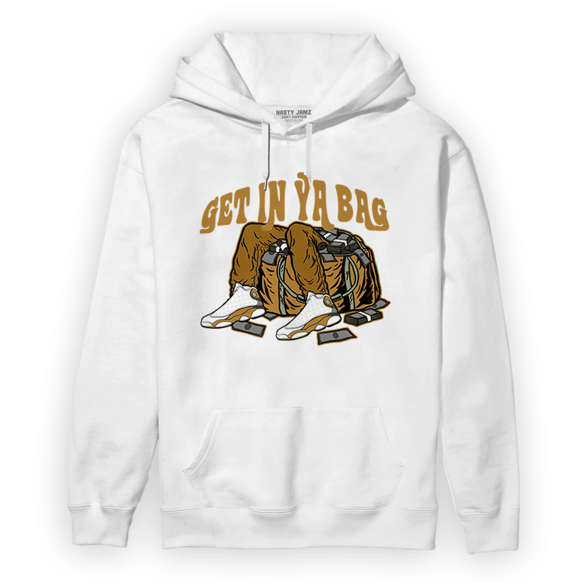 Wheat 13s Hoodie Match Get In Ya Bag - NastyJamz