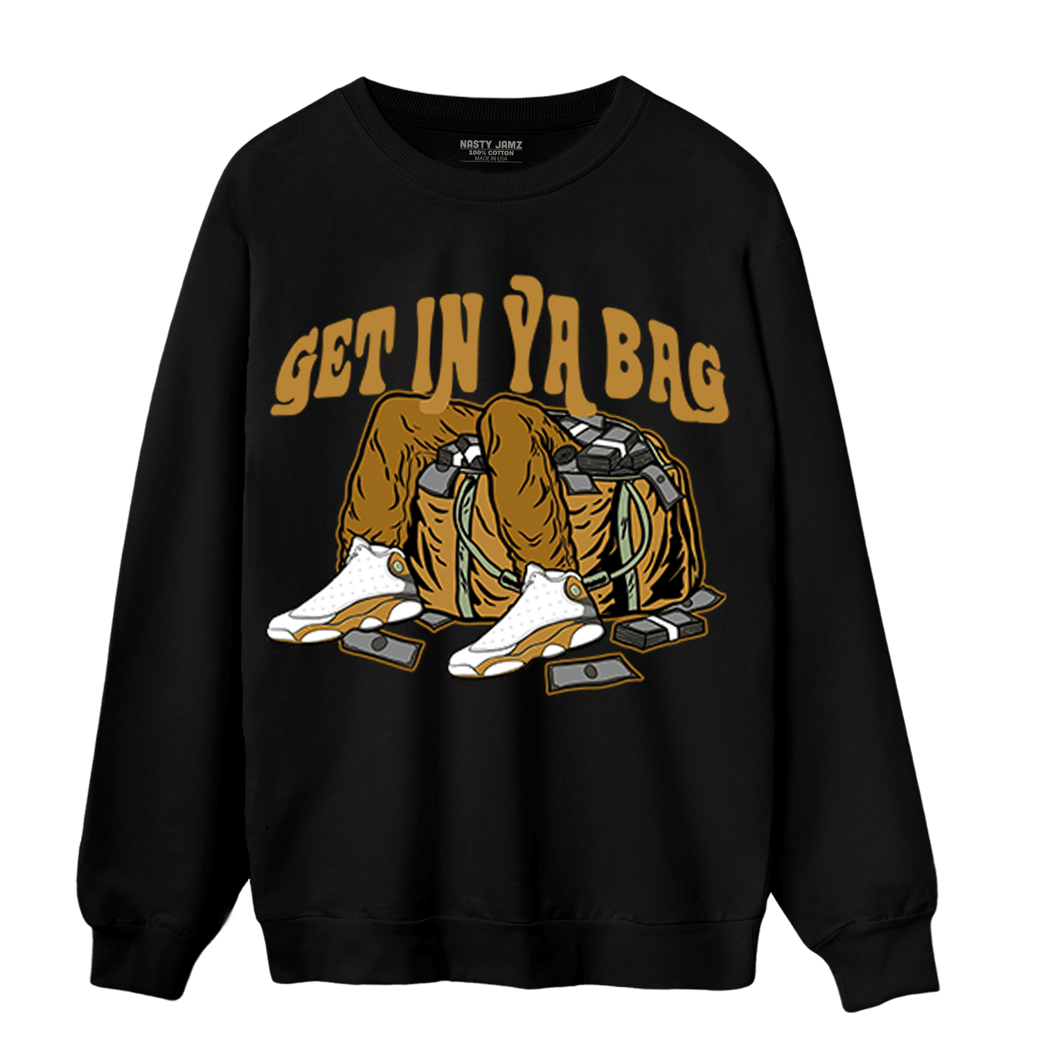 Wheat 13s Sweatshirt Match Get In Ya Bag - NastyJamz
