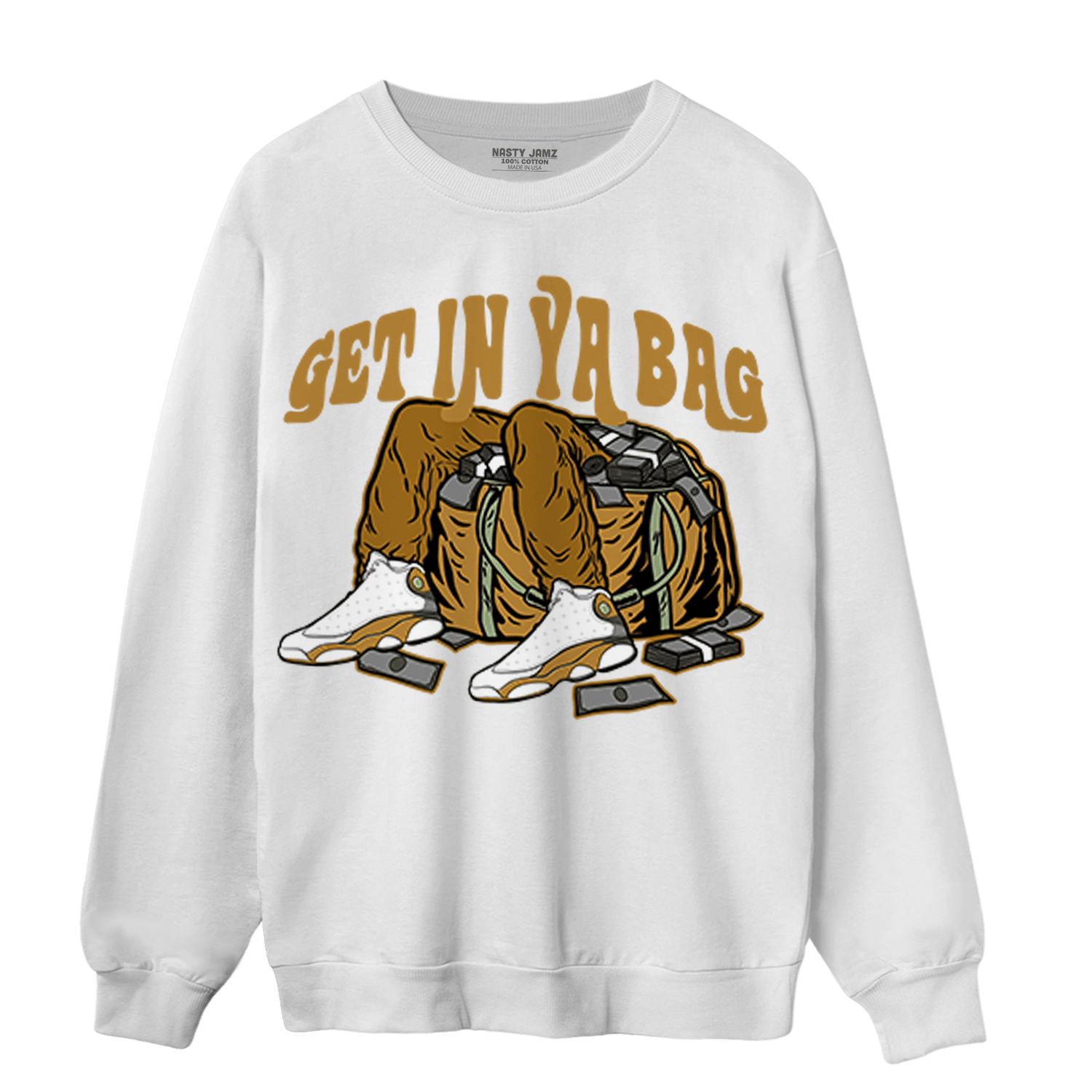 Wheat 13s Sweatshirt Match Get In Ya Bag - NastyJamz