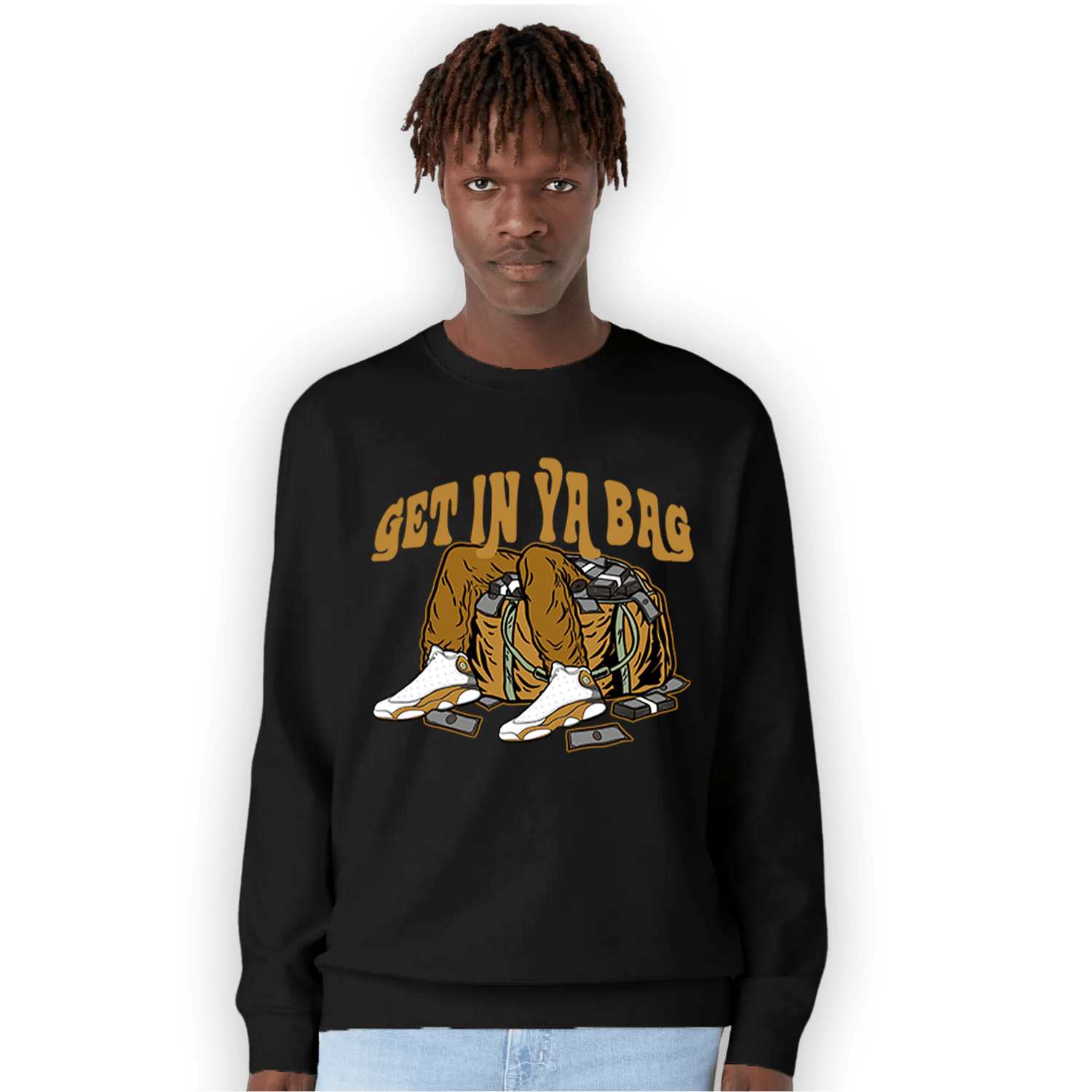 Wheat 13s Sweatshirt Match Get In Ya Bag - NastyJamz