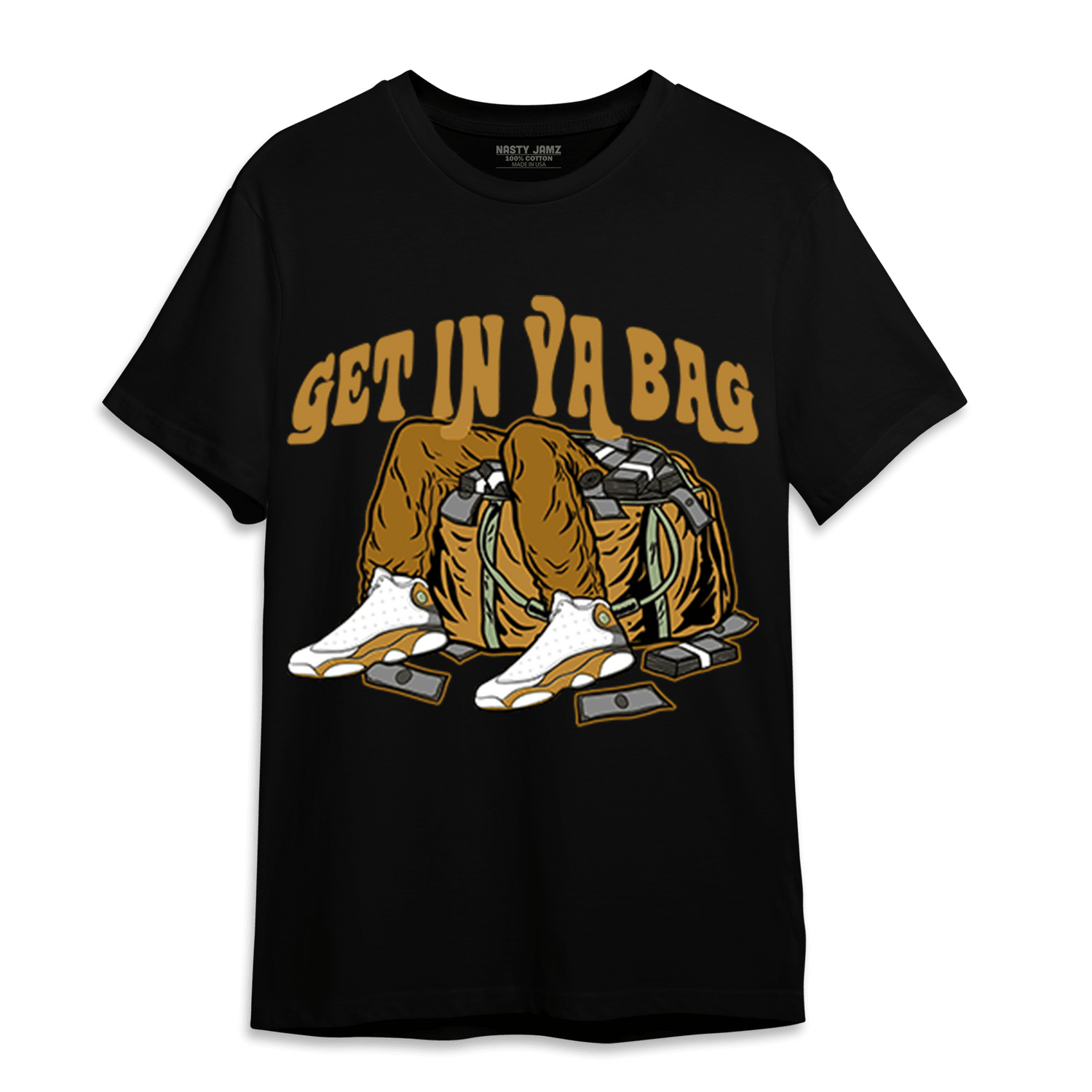 Wheat 13s T Shirt Match Get In Ya Bag - NastyJamz