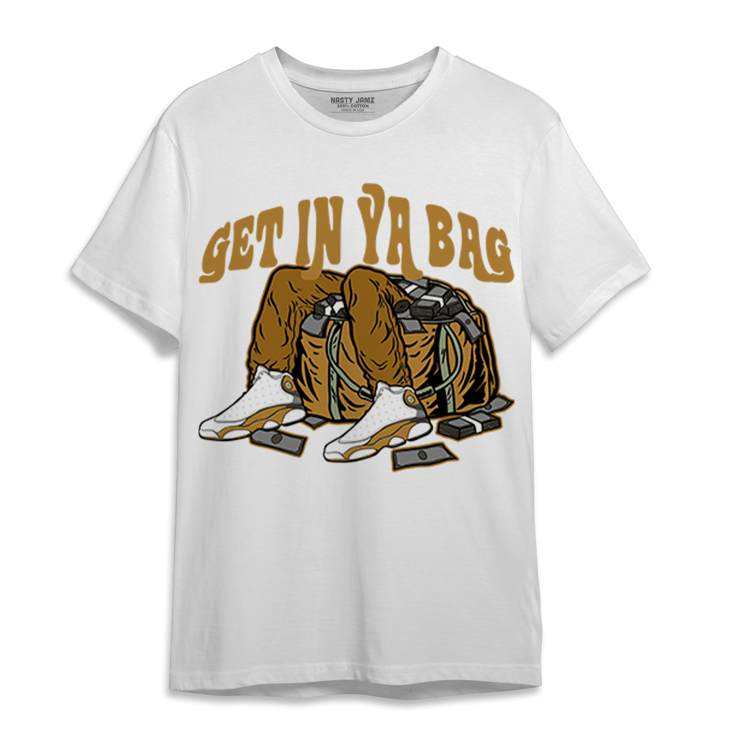 Wheat 13s T Shirt Match Get In Ya Bag - NastyJamz