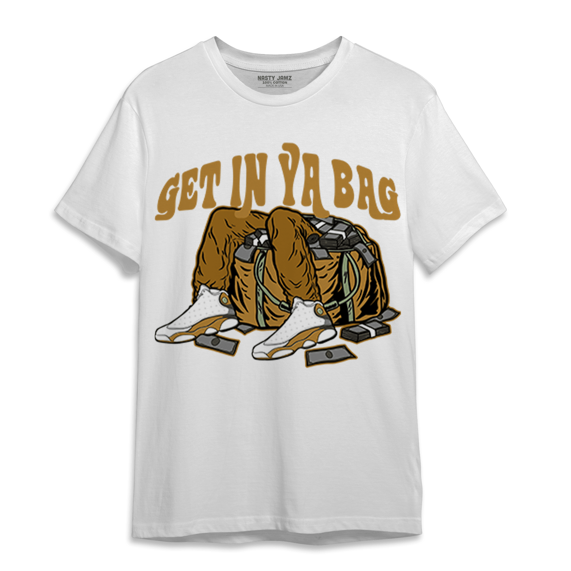 Wheat 13s T Shirt Match Get In Ya Bag - NastyJamz