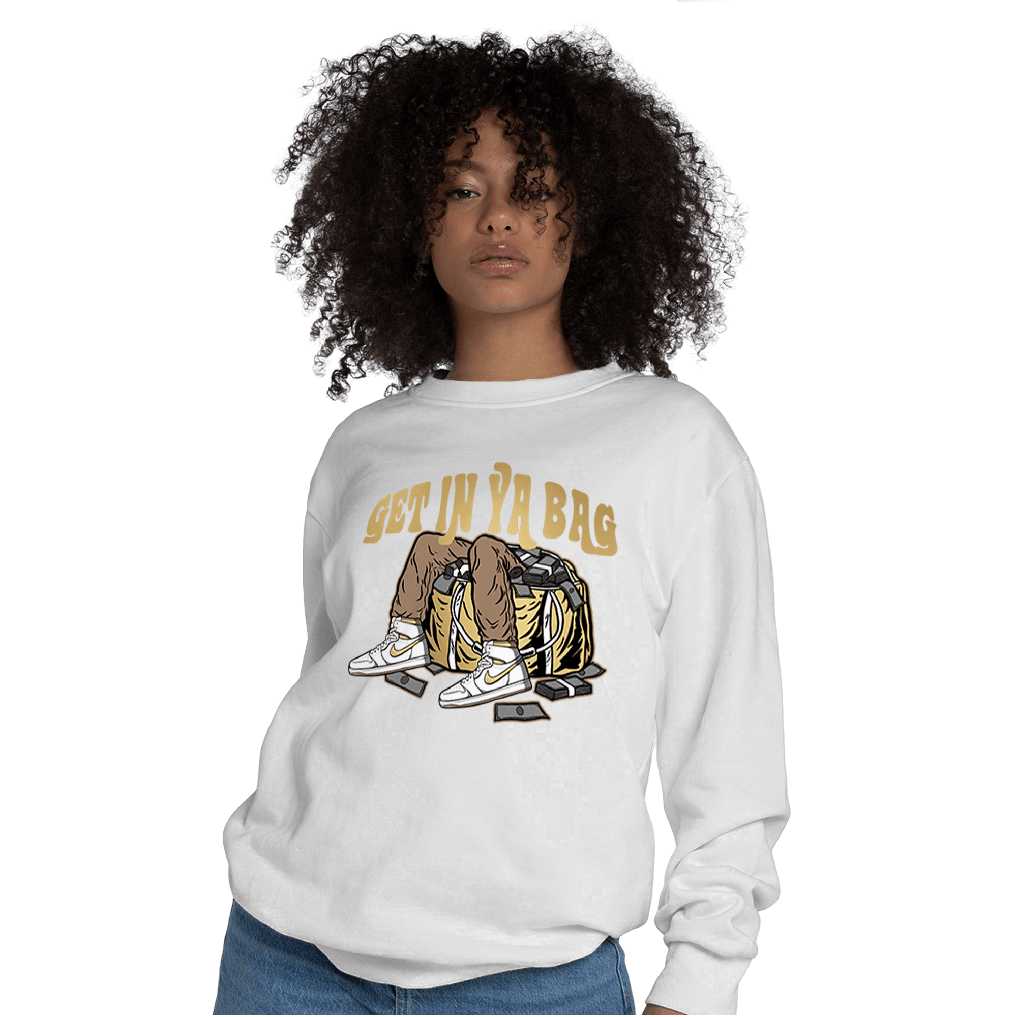 High OG Metallic Gold 1s Sweatshirt Match Get In Ya Bag - NastyJamz