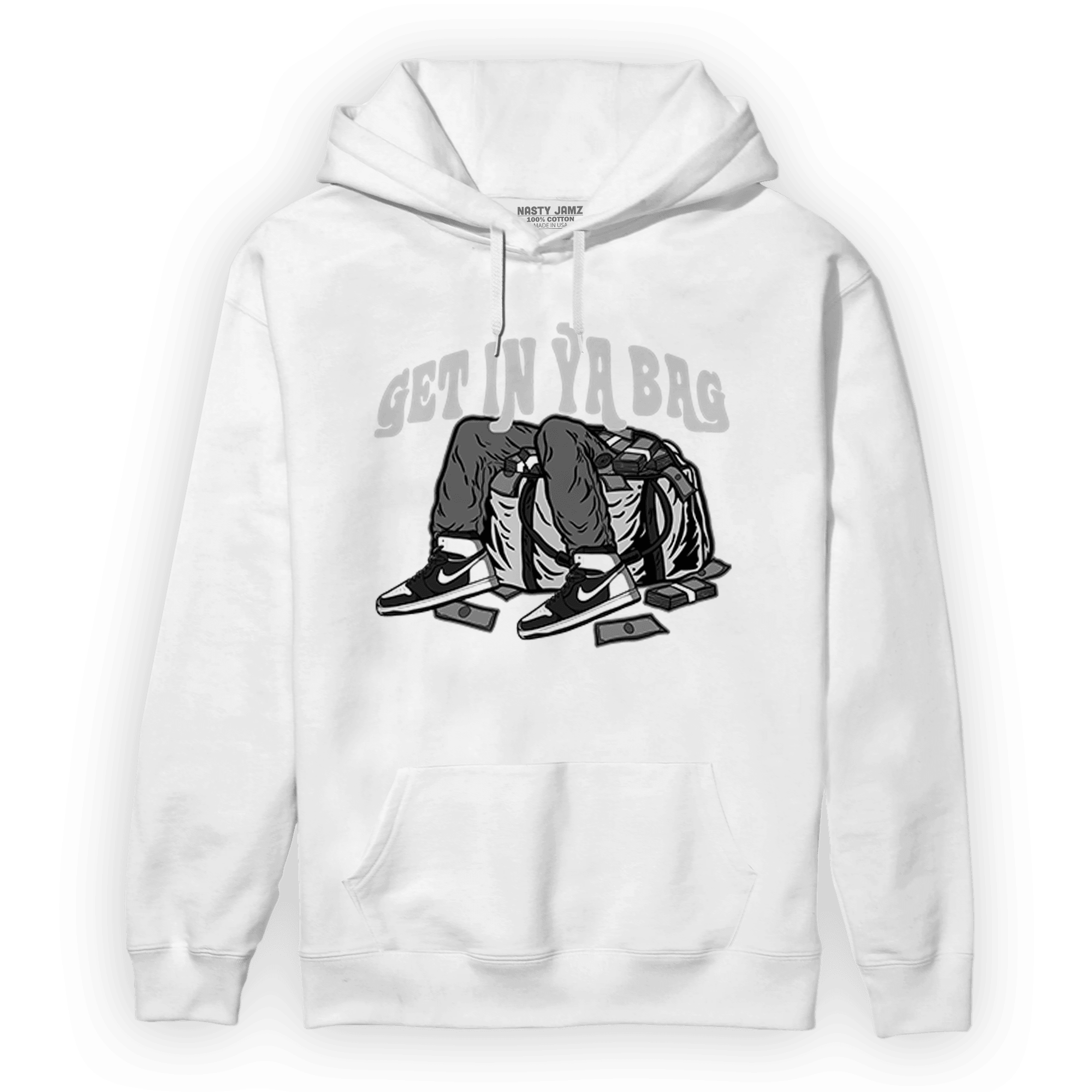 Retro High OG Black White 1s Hoodie Match Get In Ya Bag - NastyJamz