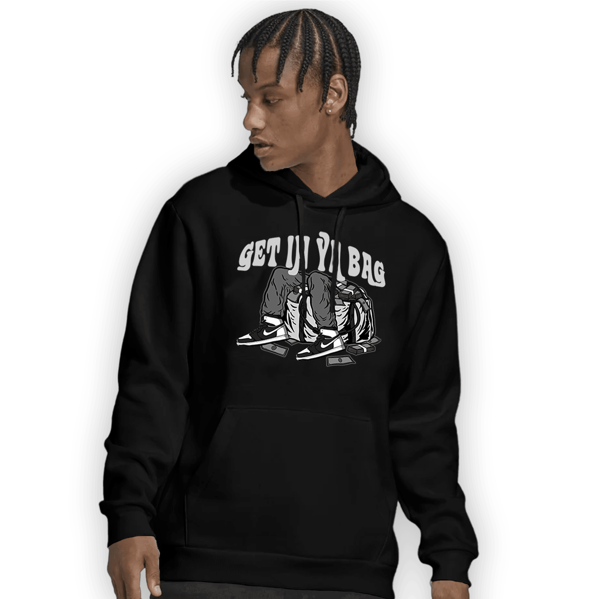 Retro High OG Black White 1s Hoodie Match Get In Ya Bag - NastyJamz