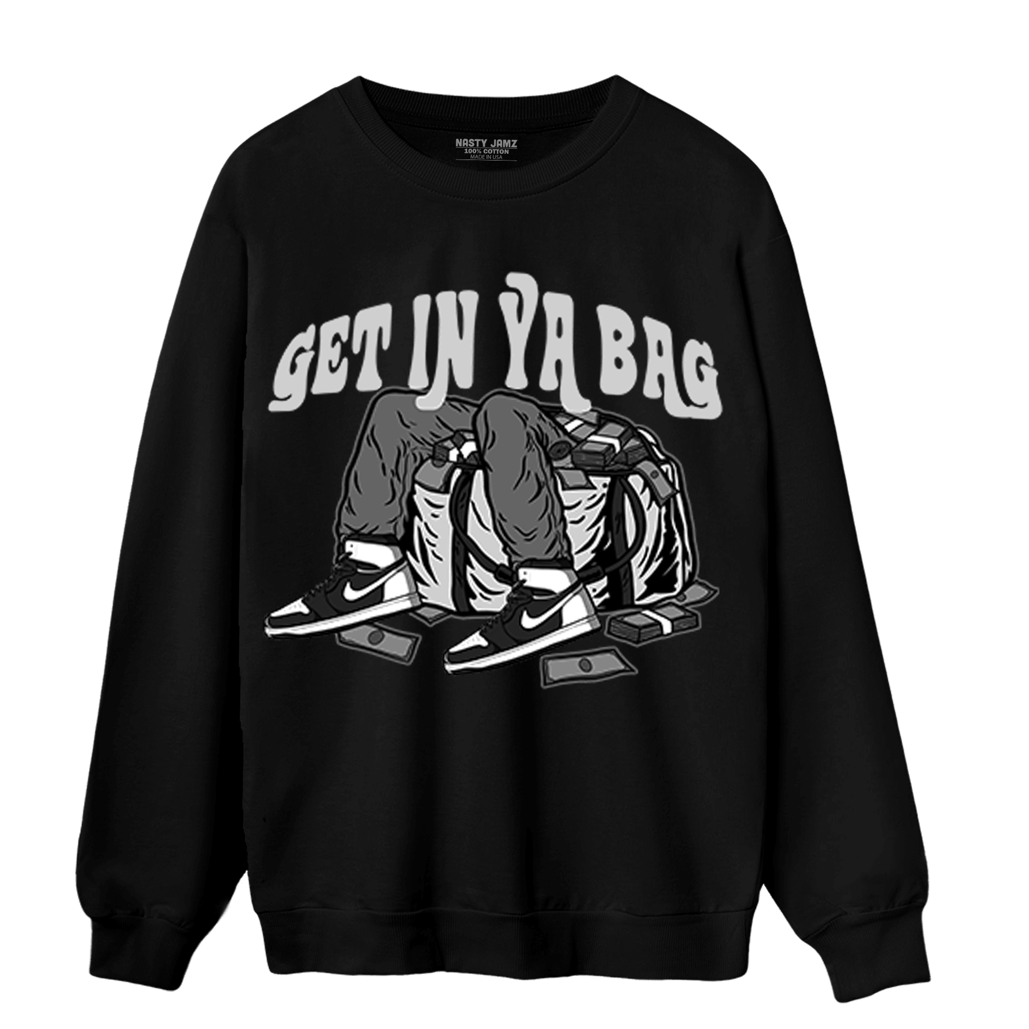 Retro High OG Black White 1s Sweatshirt Match Get In Ya Bag - NastyJamz
