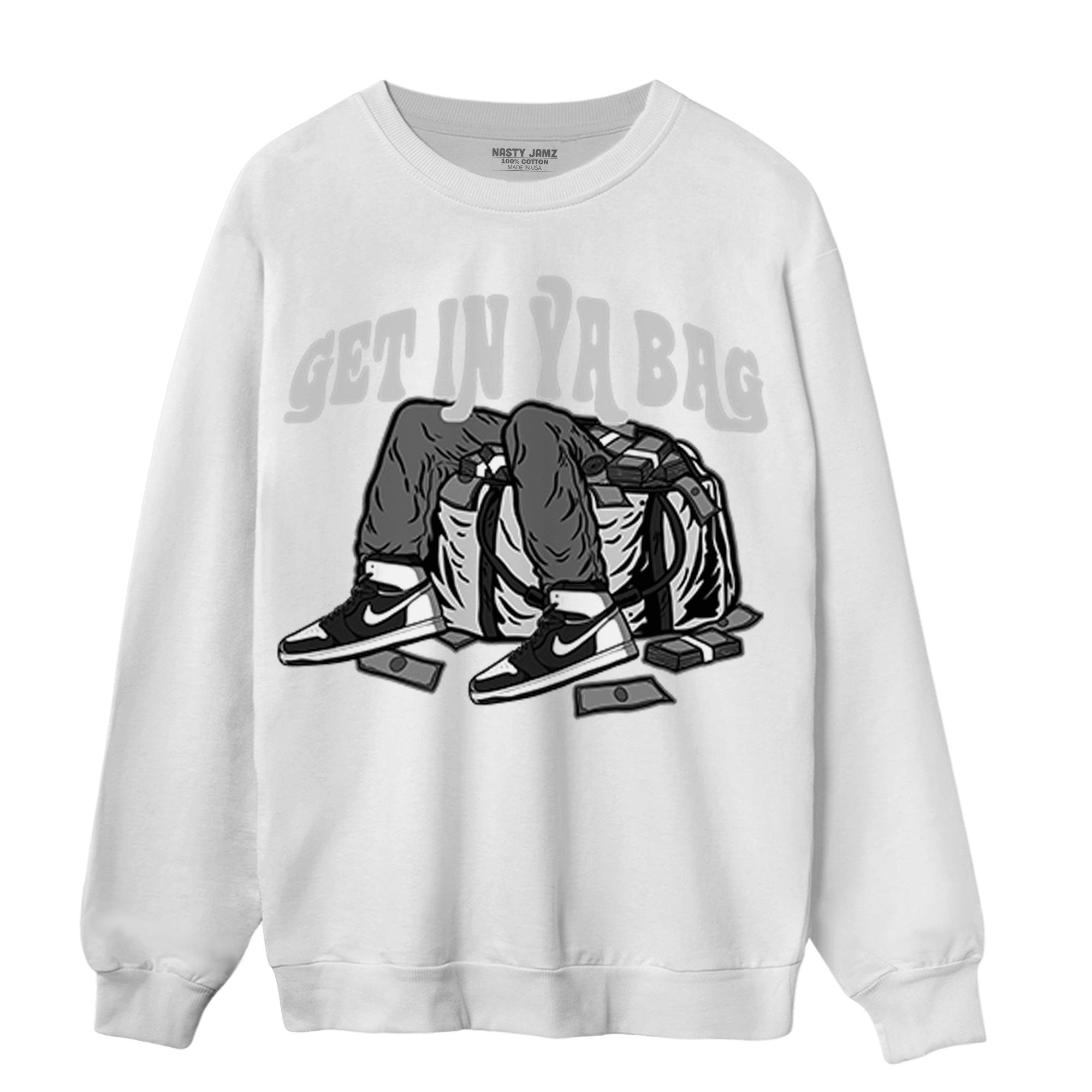 Retro High OG Black White 1s Sweatshirt Match Get In Ya Bag - NastyJamz