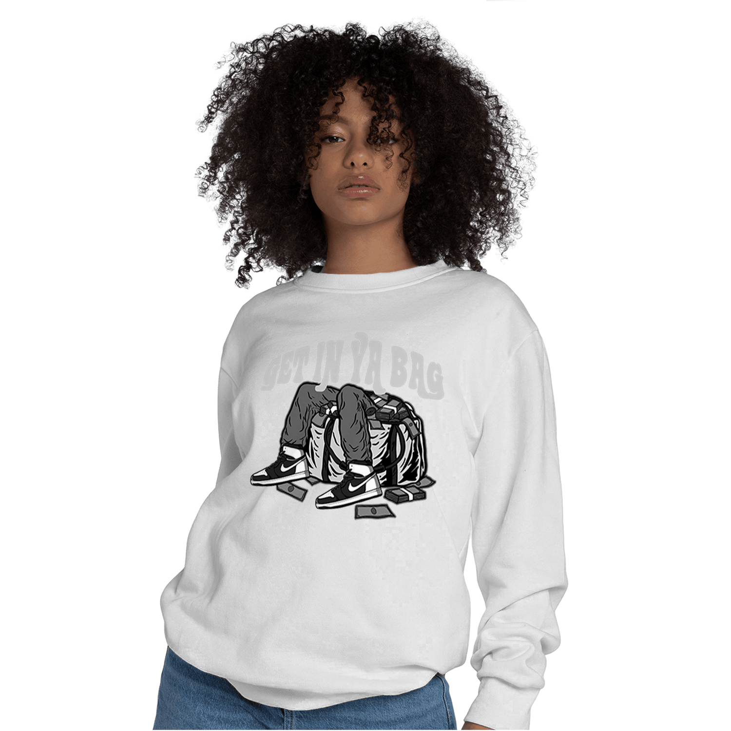 Retro High OG Black White 1s Sweatshirt Match Get In Ya Bag - NastyJamz
