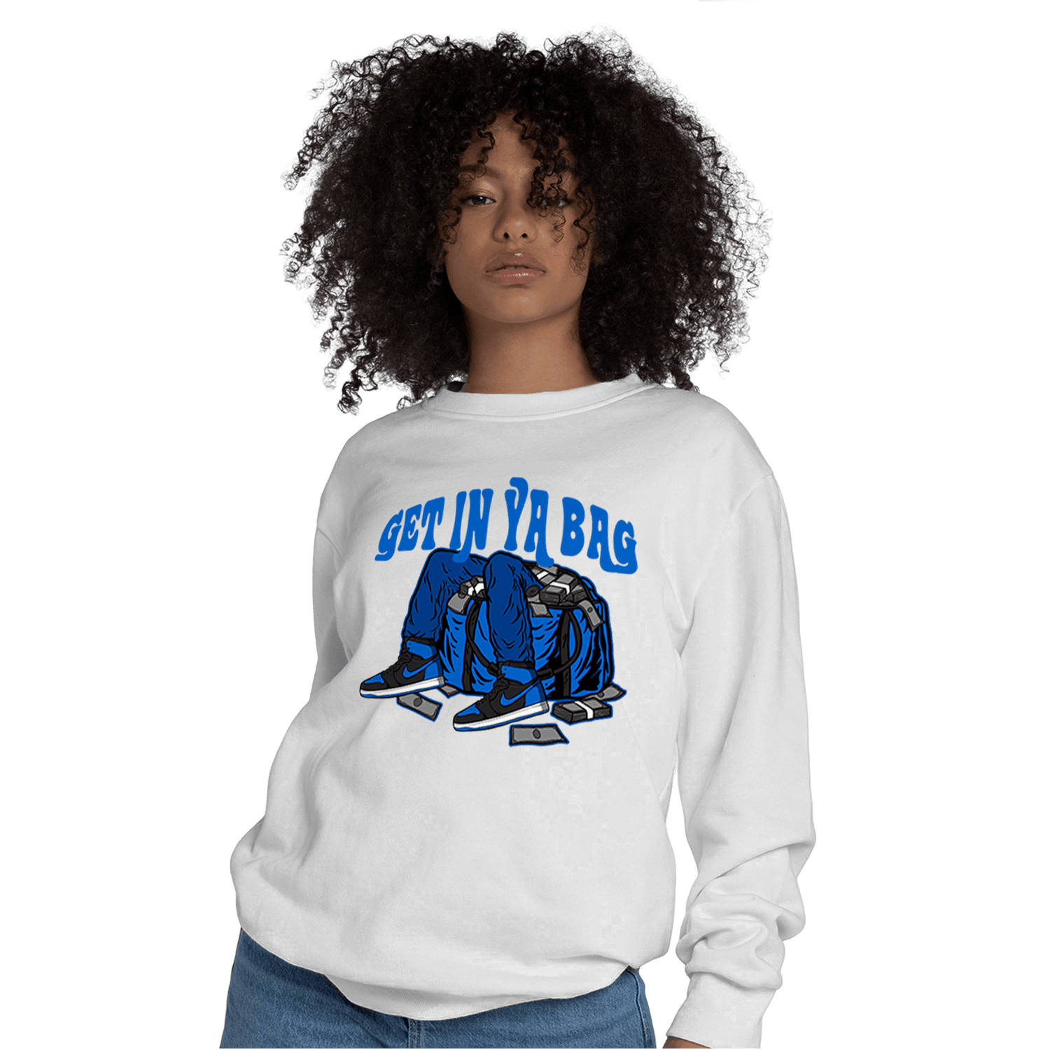 Royal Reimagined 1s Sweatshirt Match Get In Ya Bag - NastyJamz