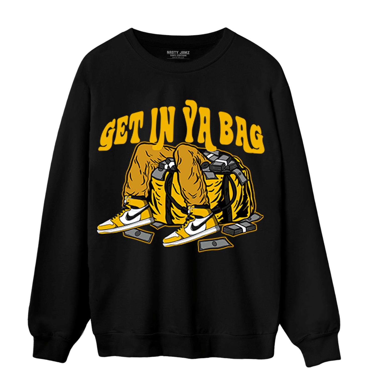 Yellow Ochre 1s Sweatshirt Match Get In Ya Bag - NastyJamz
