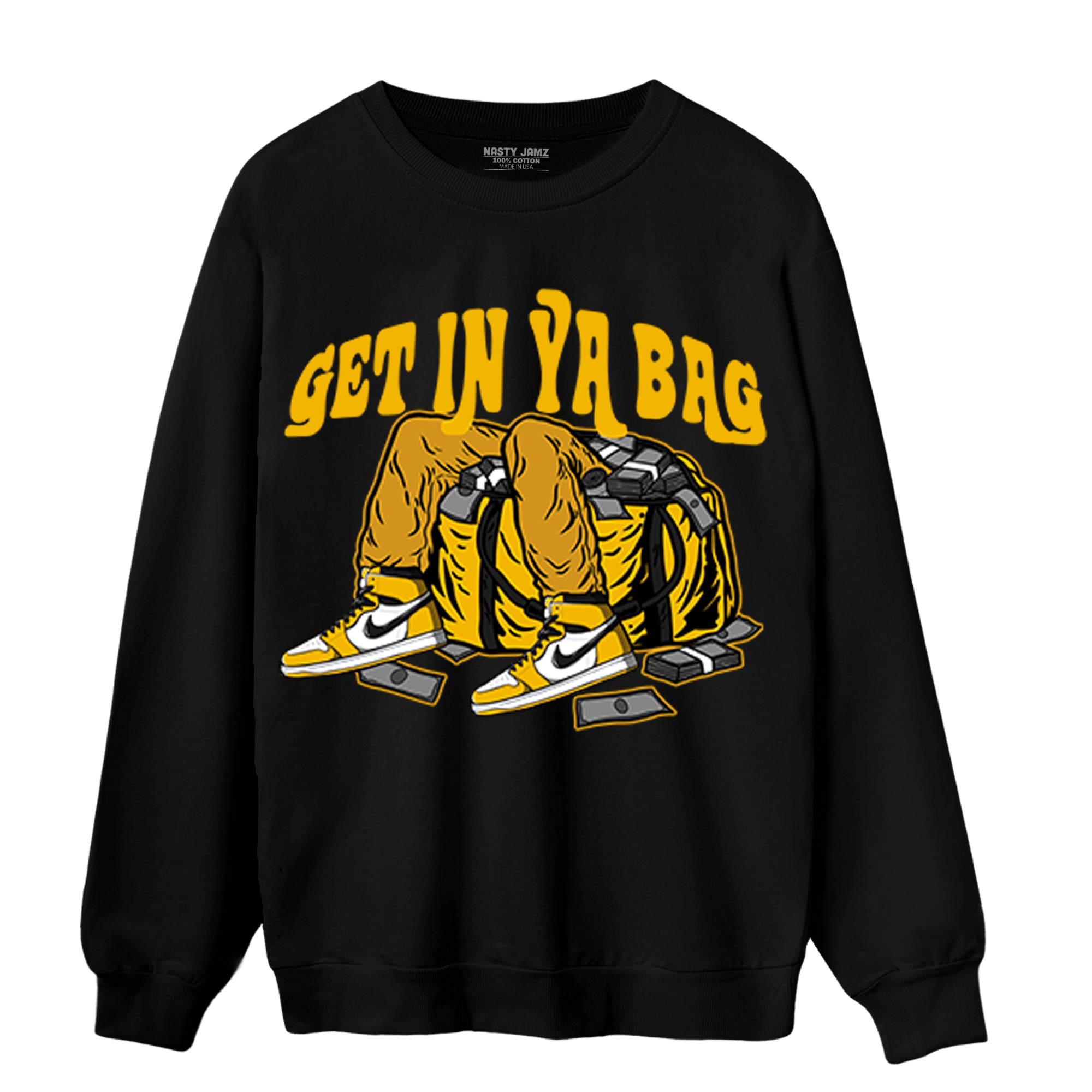 Yellow Ochre 1s Sweatshirt Match Get In Ya Bag - NastyJamz