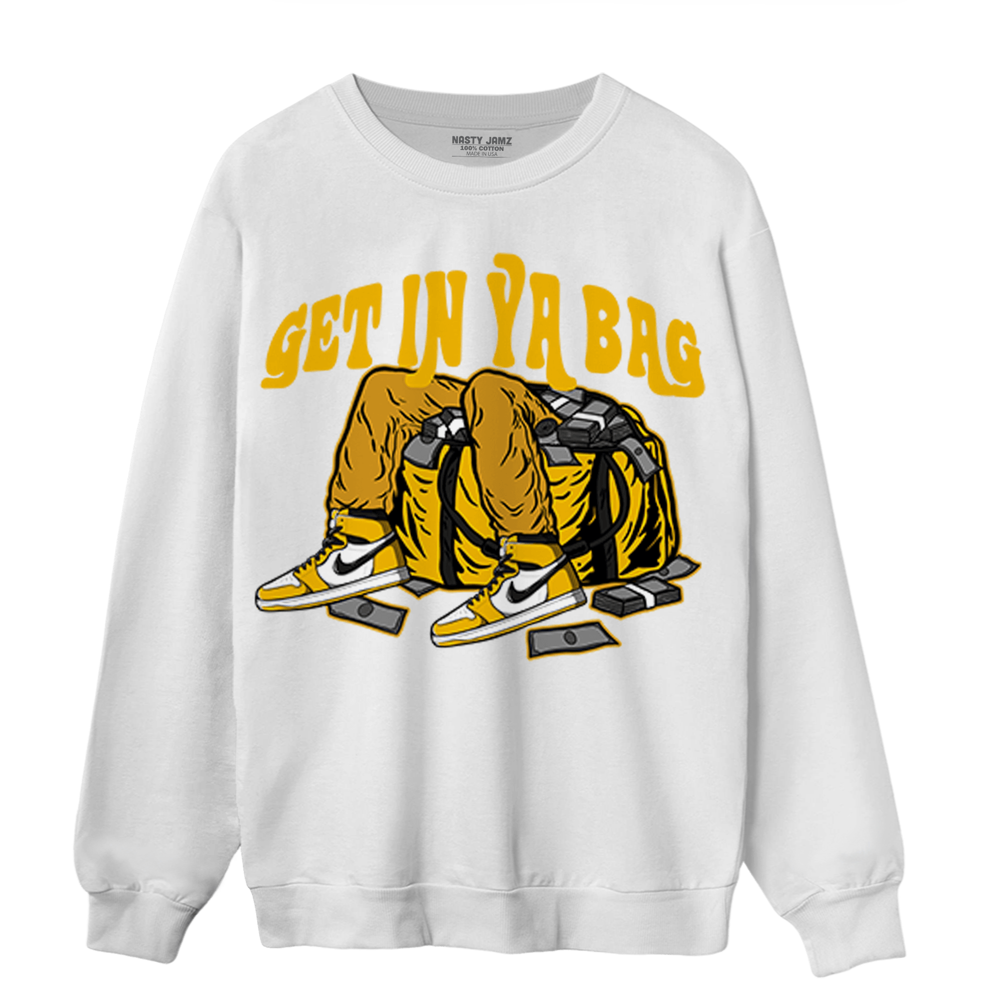 Yellow Ochre 1s Sweatshirt Match Get In Ya Bag - NastyJamz