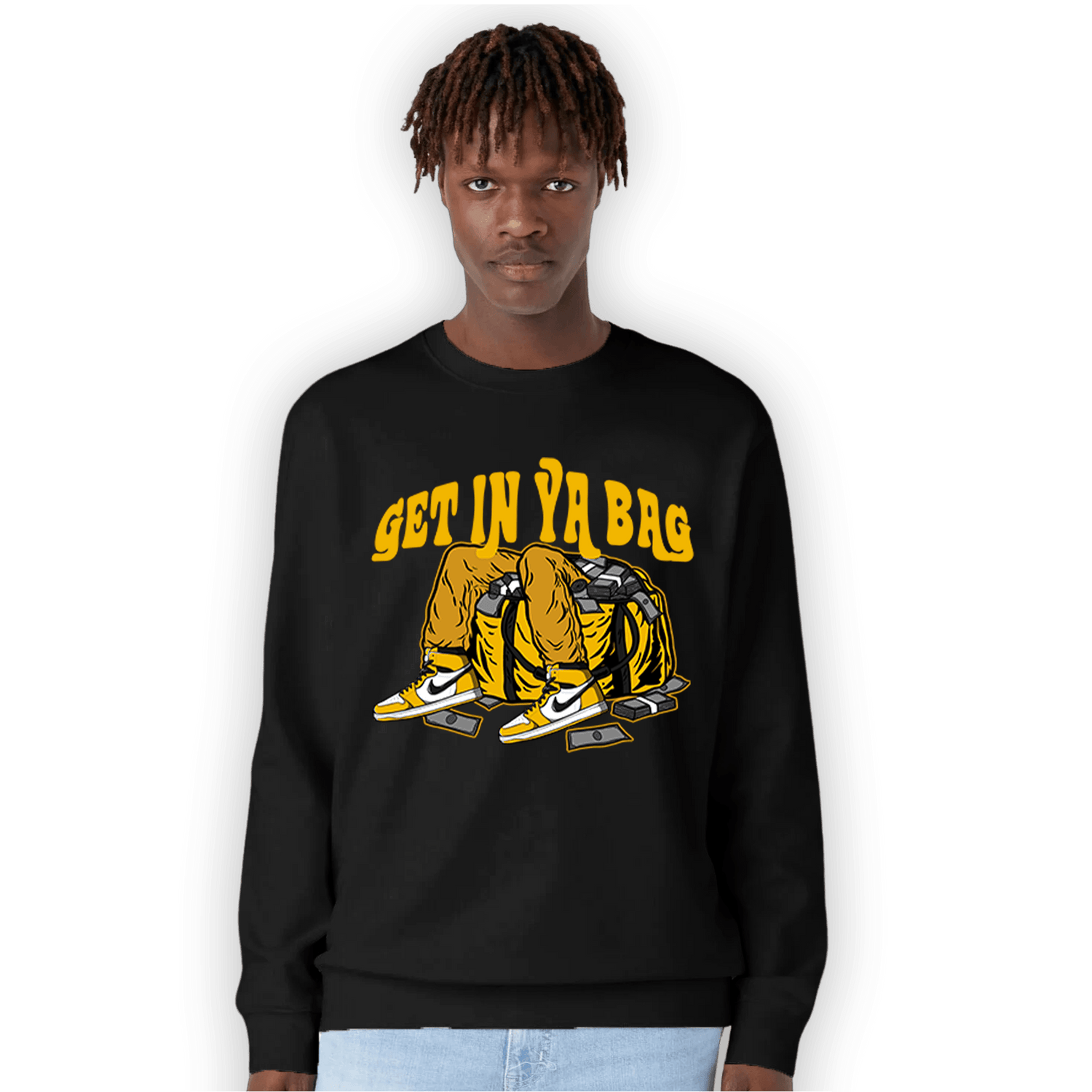 Yellow Ochre 1s Sweatshirt Match Get In Ya Bag - NastyJamz