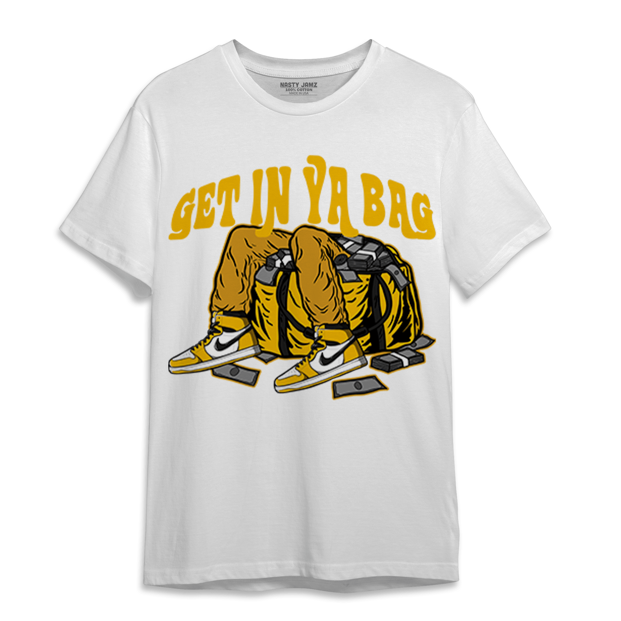 Yellow Ochre 1s T Shirt Match Get In Ya Bag - NastyJamz